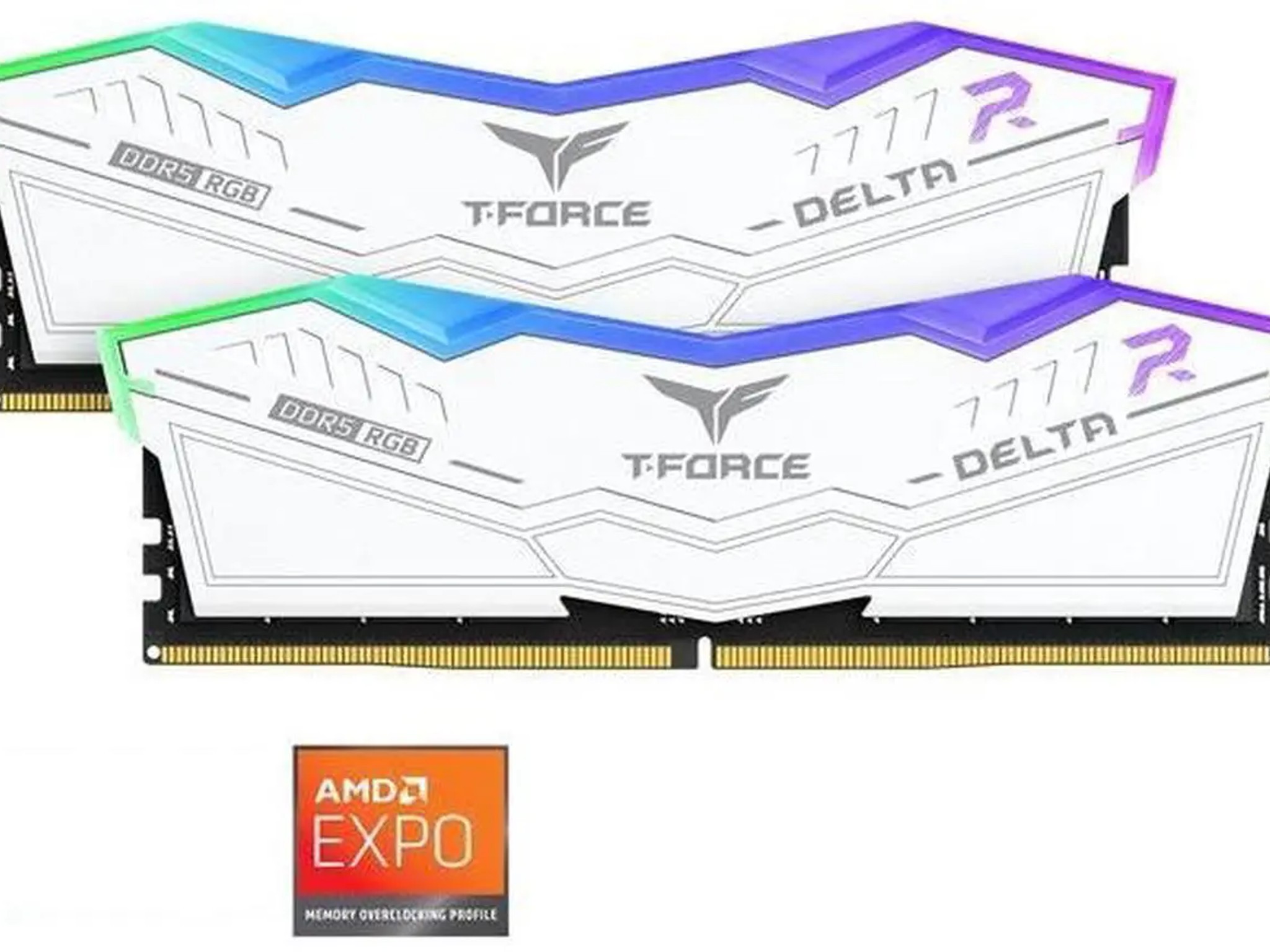 NEW - Team Group RGB 16GB (2 x 8GB) RAM DDR5 6000 PC5 48000 Desktop Memory White