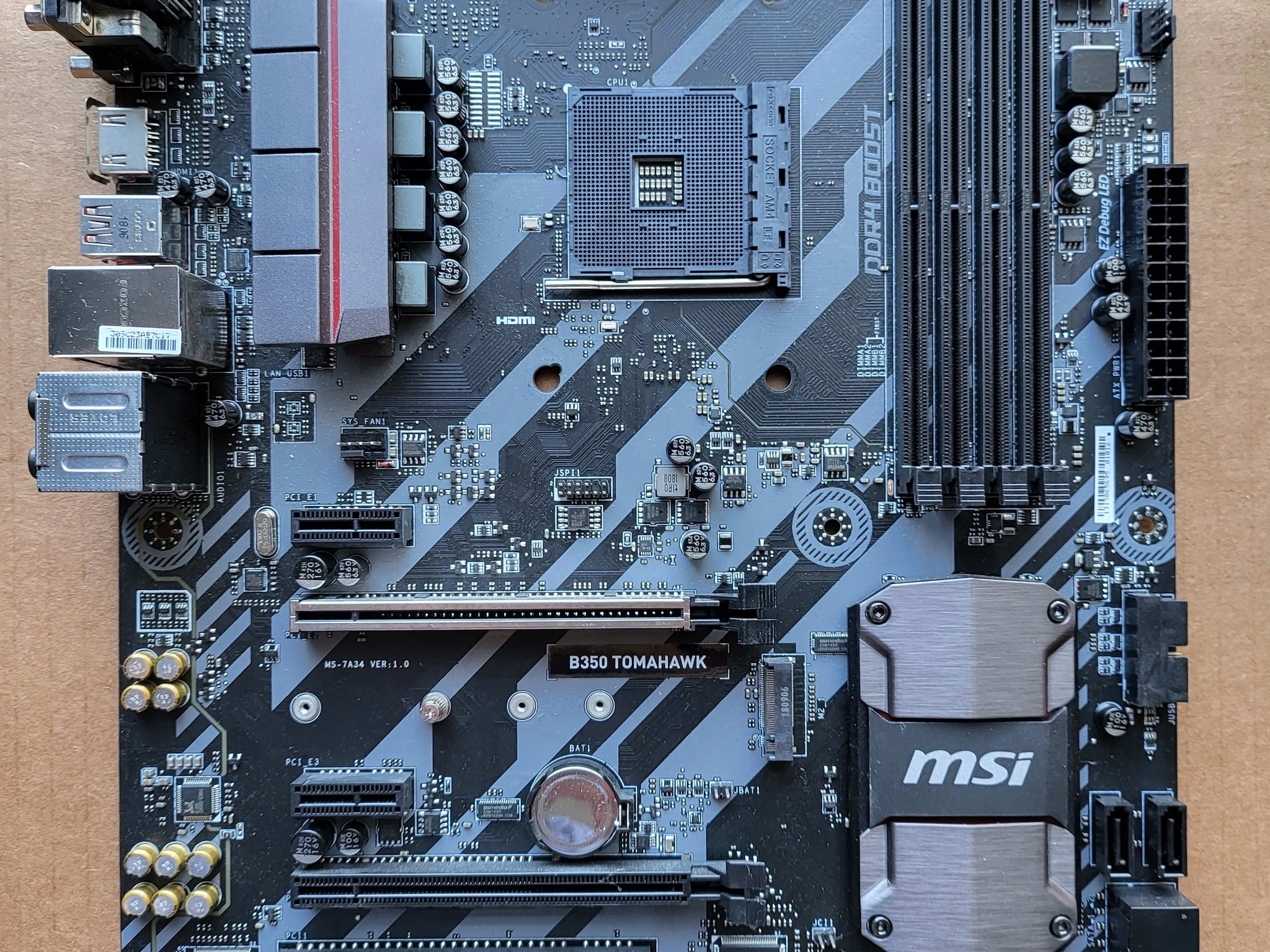 MSI B350 Tomahawk ATX AM4 Motherboard