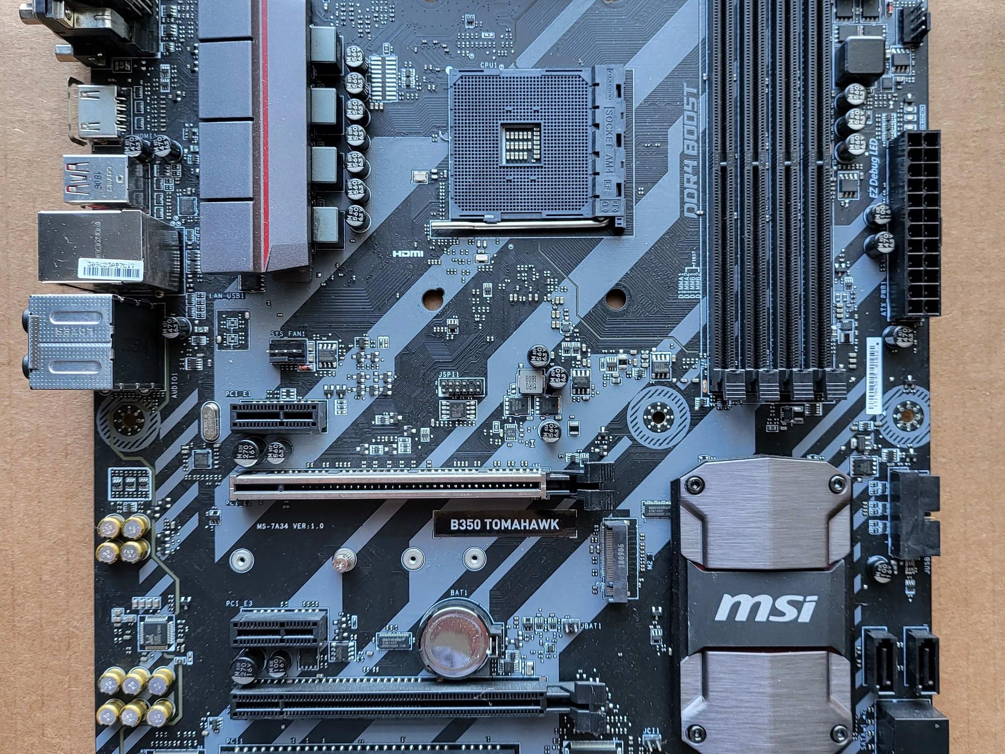MSI B350 Tomahawk ATX AM4 Motherboard