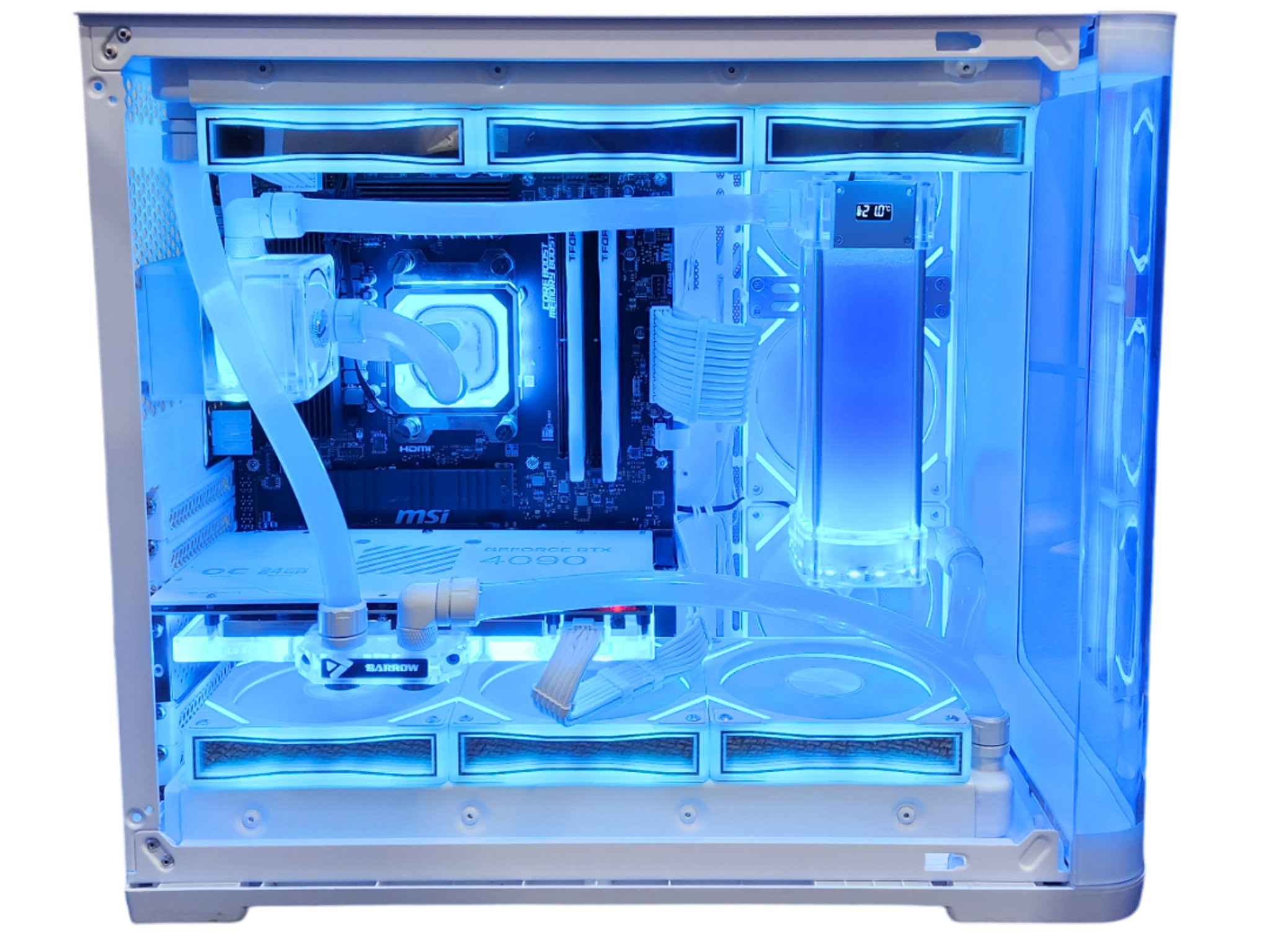 🧊Permafrost❄️: RTX 4090 | Ryzen 9 7900x | 32GB RAM | 2TB SSD | Custom Watercooled | White Gaming PC