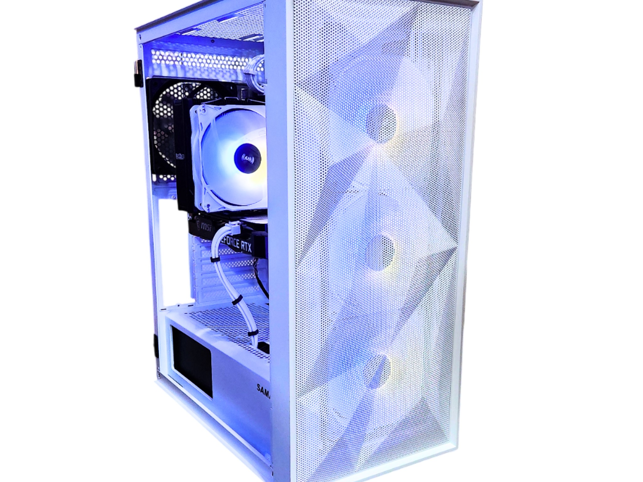 🤵Tuxedo🎩: RTX 3060 TI | Ryzen 5 3600 | 16GB DDR4 RAM | 1TB SSD | 5 Fans | White RGB Gaming PC