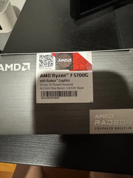 Brand New Ryzen 7 5700g (COMES WITH STOCK COOLER)