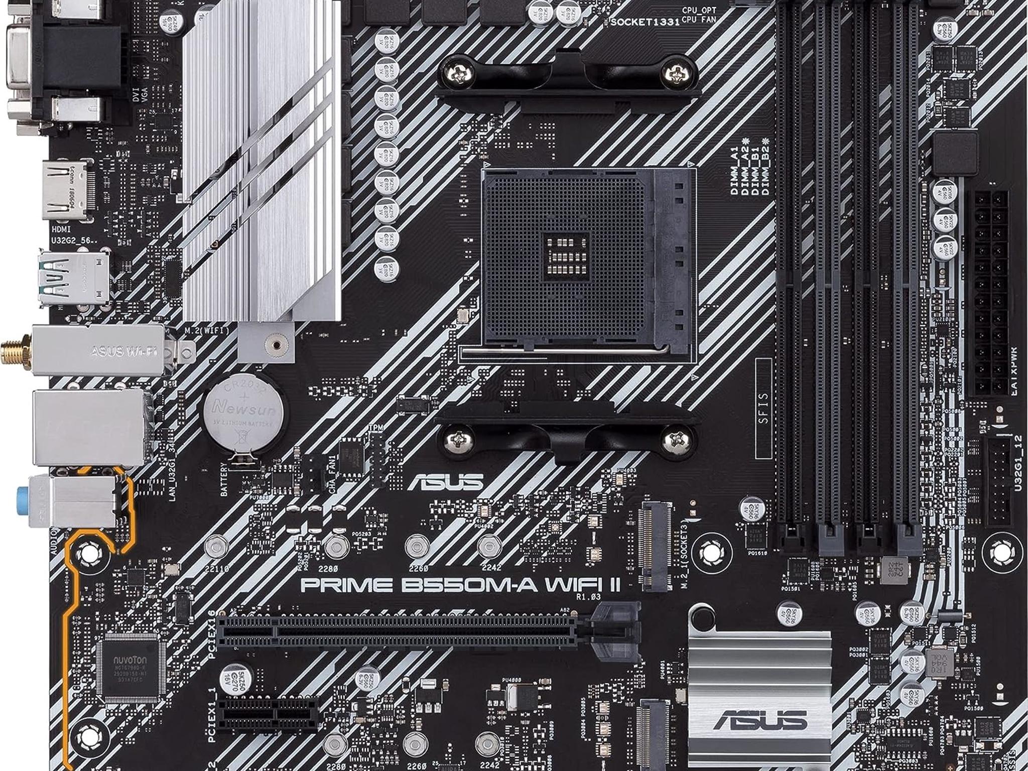 ASUS PRIME B550M-A WIFI II AMD AM4 B550 MicroATX M.2 Desktop Motherboard A