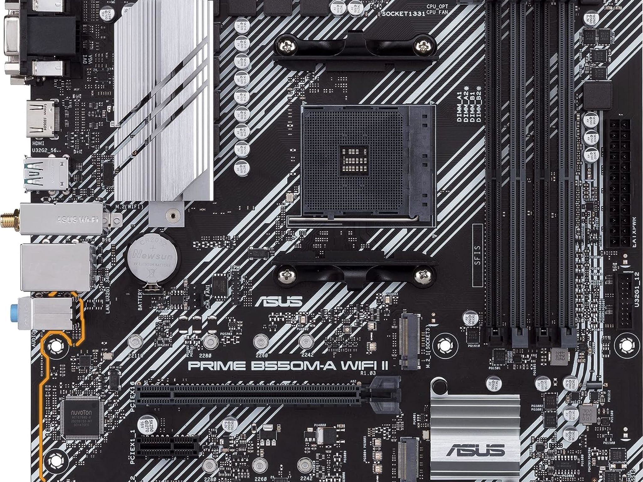 ASUS PRIME B550M-A WIFI II AMD AM4 B550 MicroATX M.2 Desktop Motherboard A