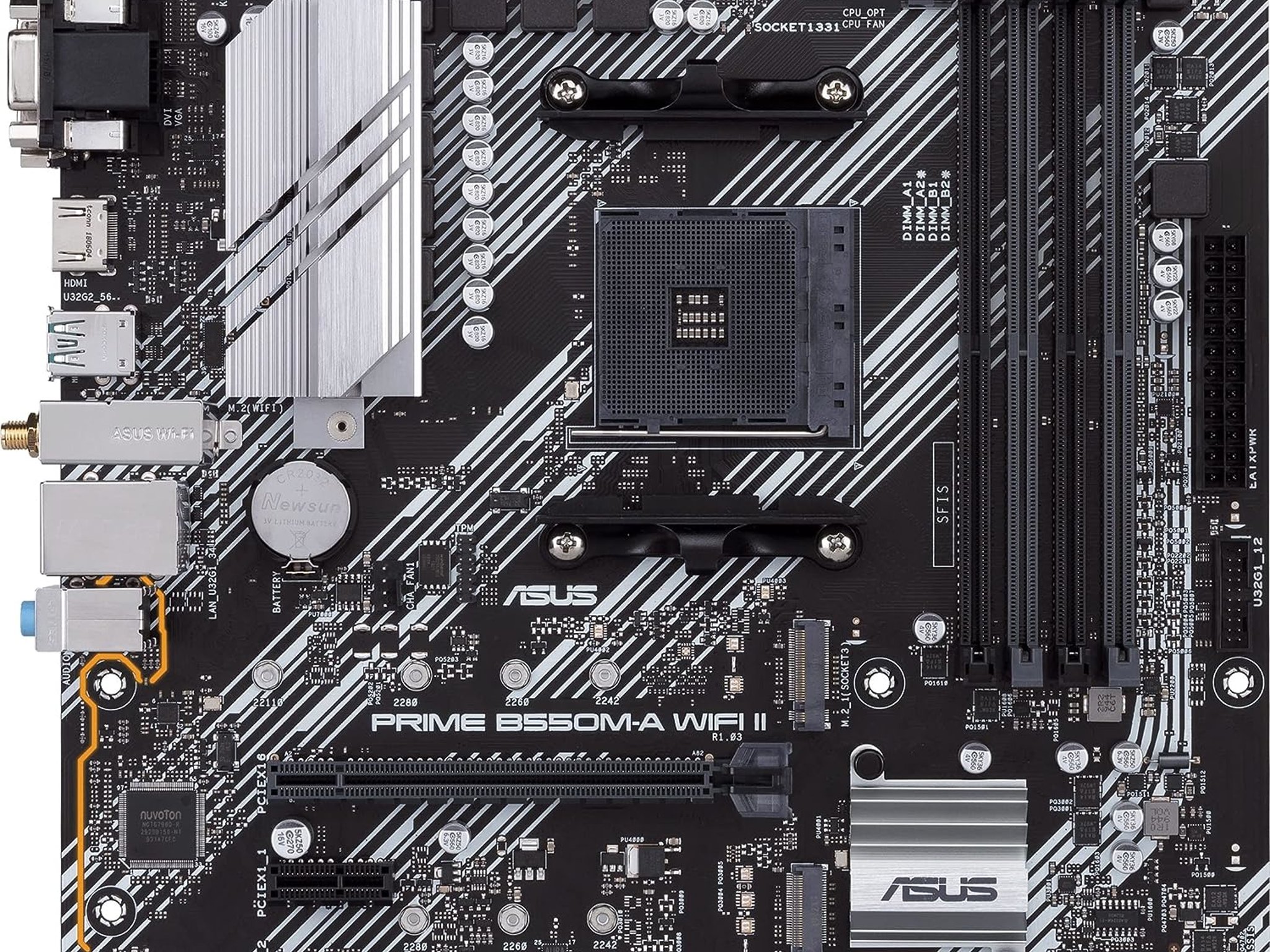 ASUS PRIME B550M-A WIFI II AMD AM4 B550 MicroATX M.2 Desktop Motherboard A