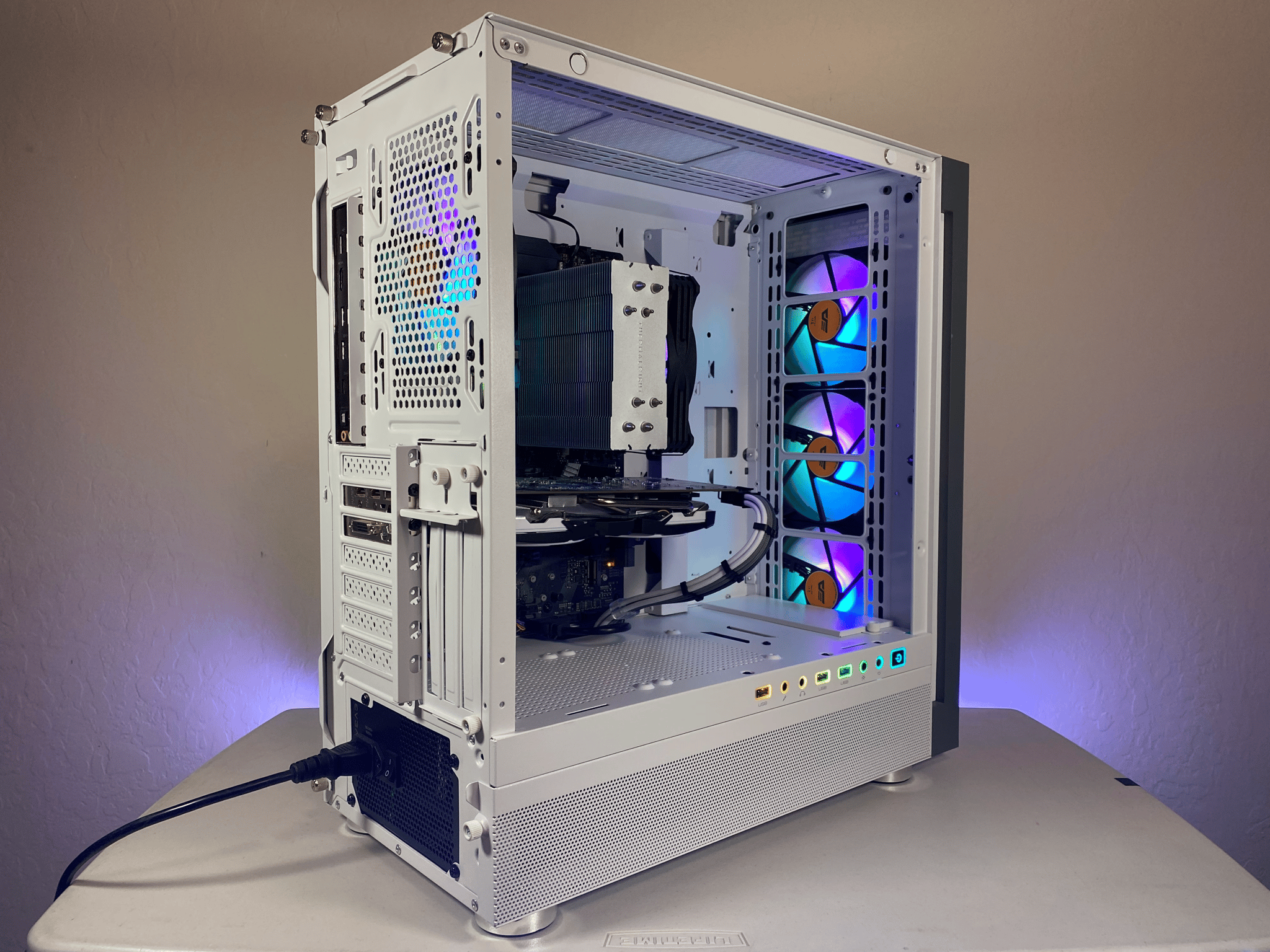 Custom Built White Ryzen 5 RX 580 RGB Gaming PC Computer