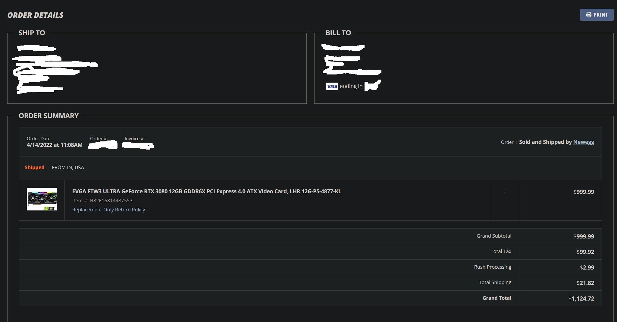 EVGA GeForce RTX 3080 12GB FTW3 Ultra