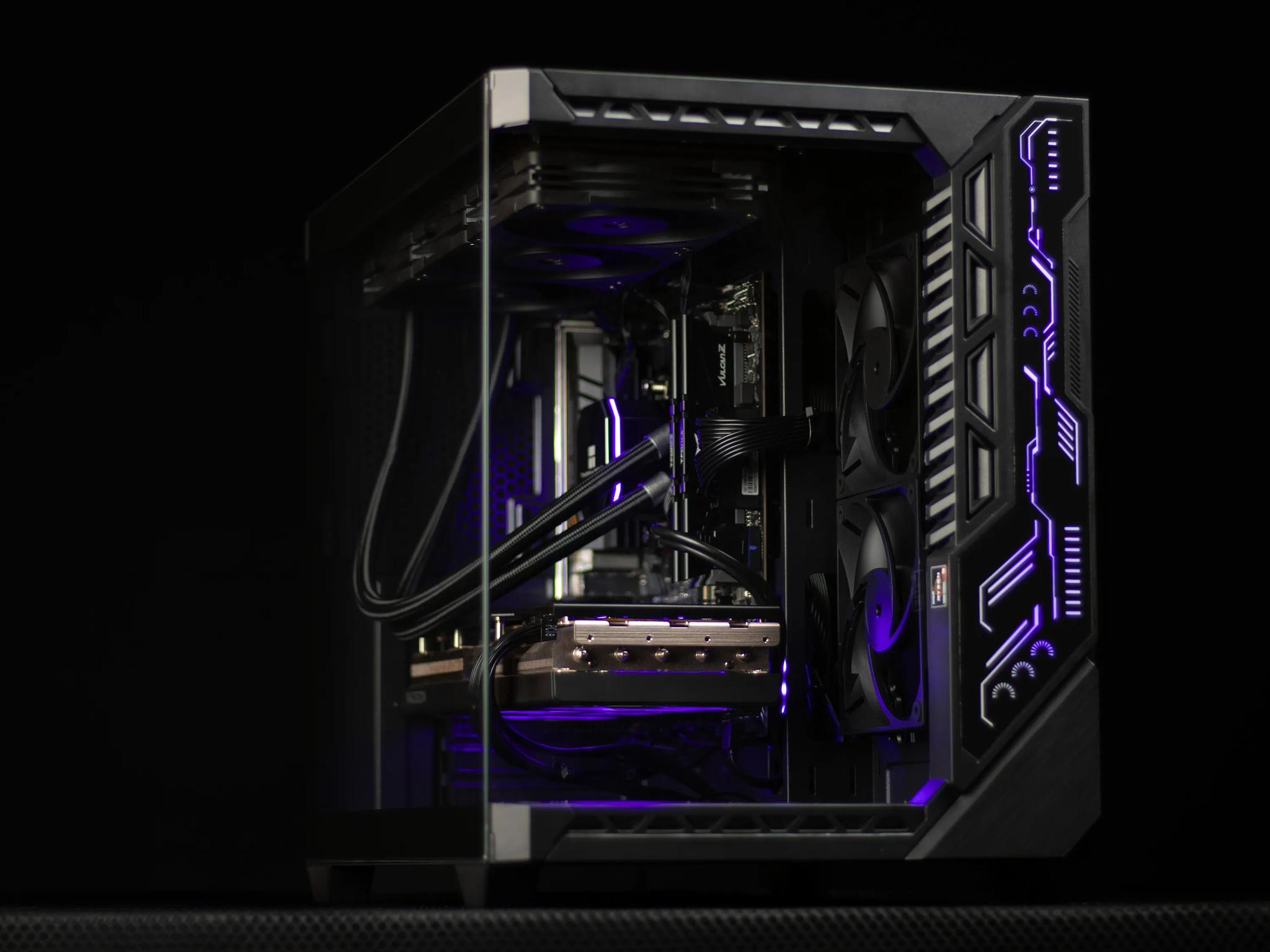 “DarkCorpo” RX 7800XT Ryzen 7 32GB Windows 11 Pro 2TB Workstation Gaming PC