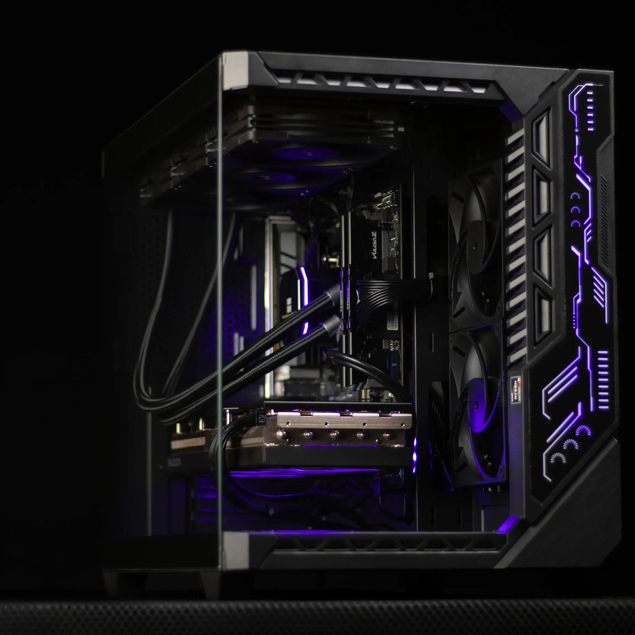“DarkCorpo” RX 7800XT Ryzen 7 32GB Windows 11 Pro 2TB Workstation Gaming PC