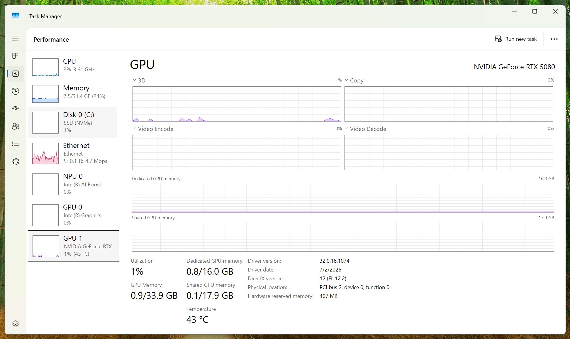 Intel Core Ultra 9 285K, NVIDIA GeForce RTX 5080 16GB, 32GB DDR5, 1TB SSD NVME