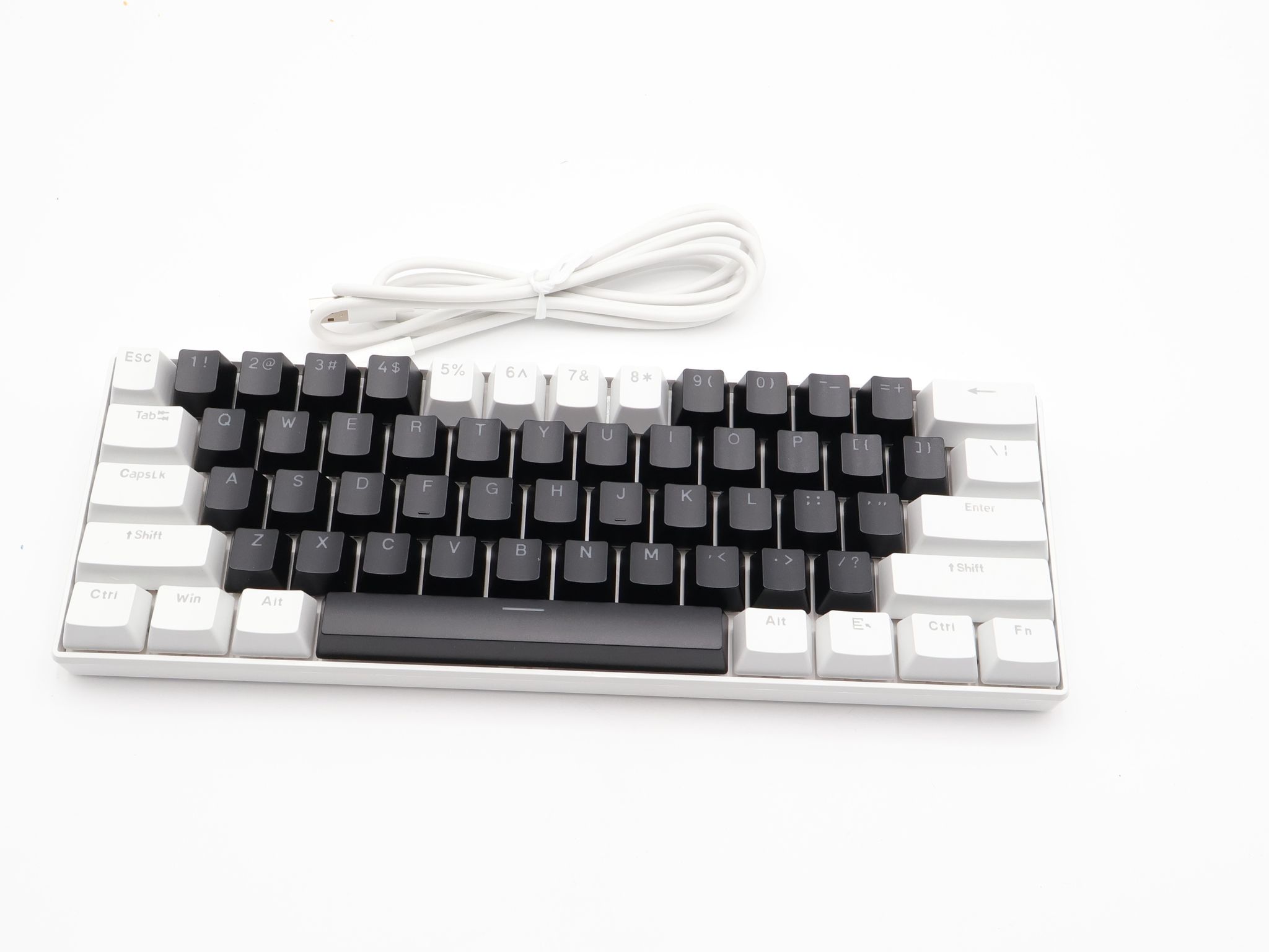 NEW Kavlorn KL61 60% Mechanical Gaming Keyboard 61 Key RGB Backlit White Black USB