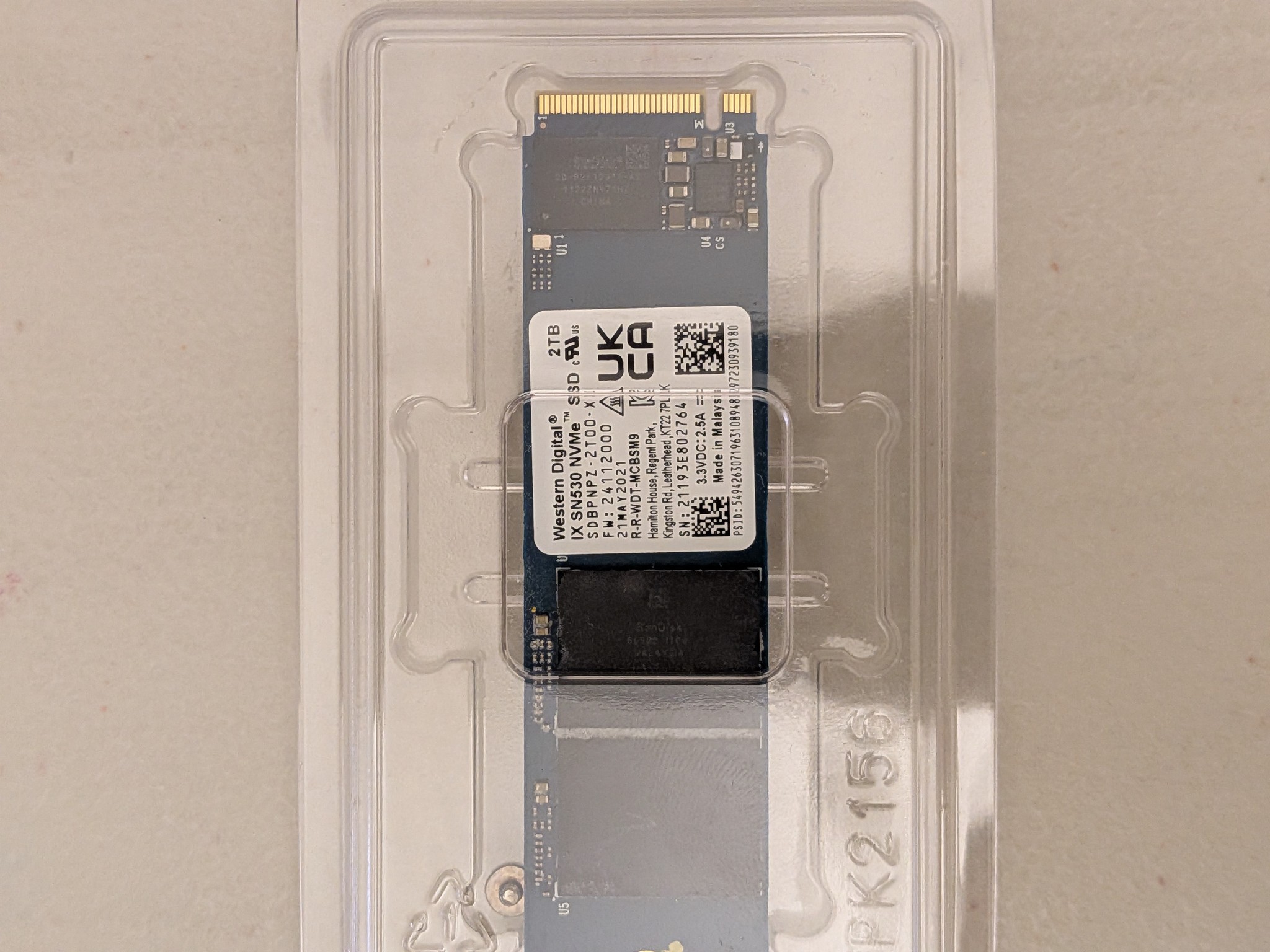 Western Digital SN530 2TB NVMe M.2 SSD – PCIe Gen3 x4 – Tested Excellent Condition