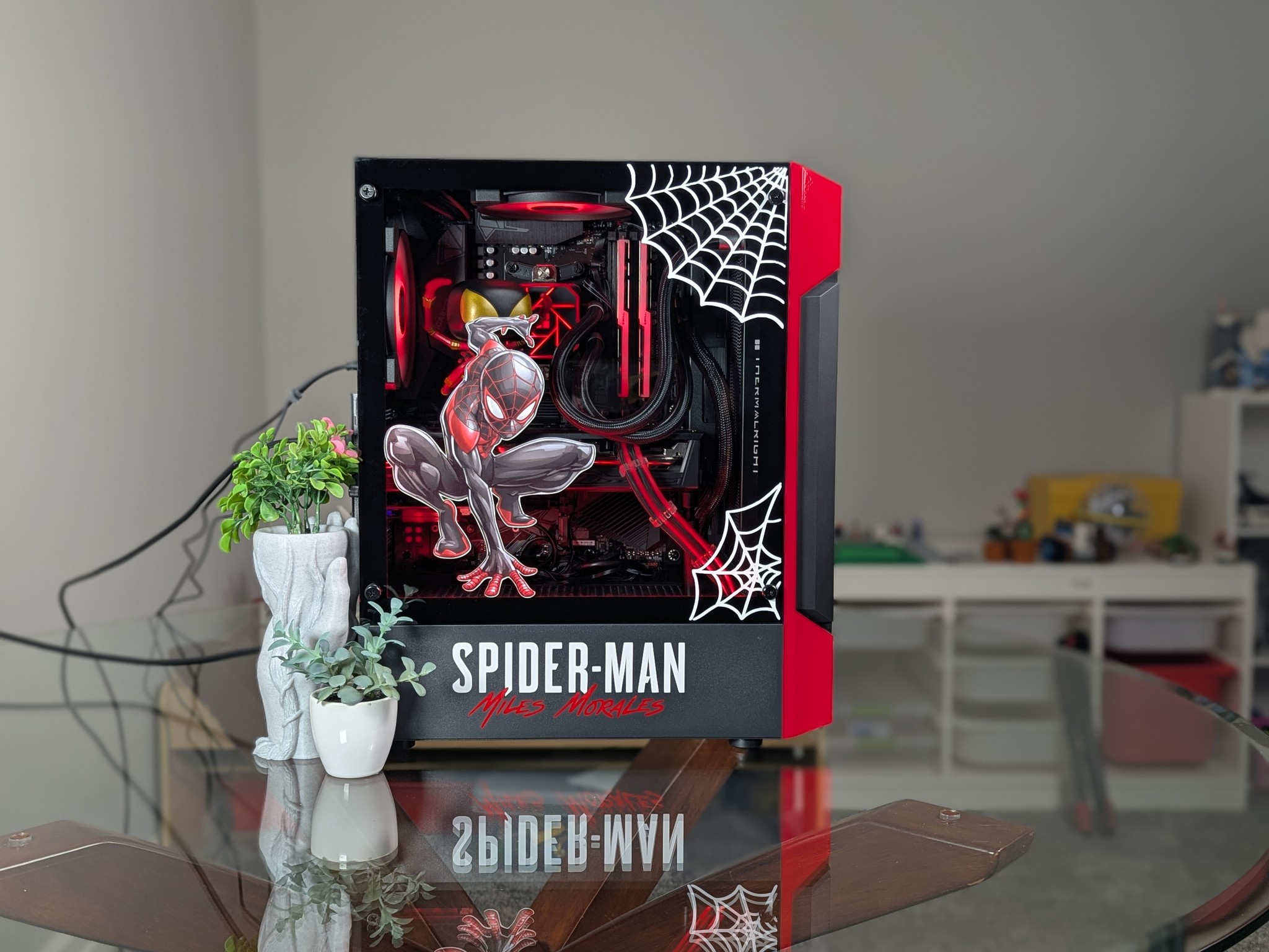 The Spiderman Gaming PC | Liquid Cooled Ryzen 5 CPU + RX 5600XT GPU | 1TB SSD | 16GB RAM