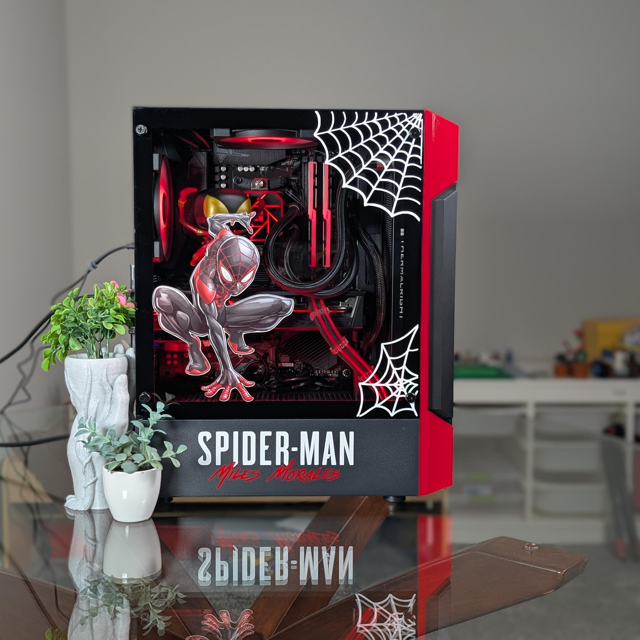 The Spiderman Gaming PC | Liquid Cooled Ryzen 5 CPU + RX 5600XT GPU | 1TB SSD | 16GB RAM