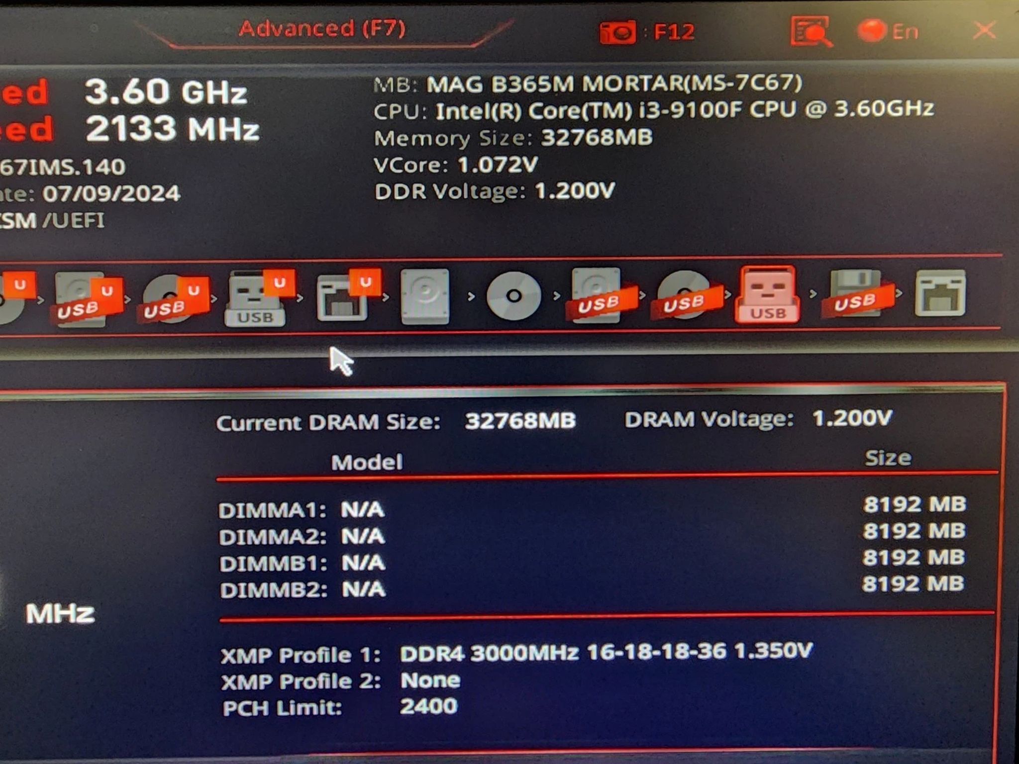 UPDATED BIOS MSI MAG B365M MORTAR DDR4 LGA1151 MATX MOTHERBOARD