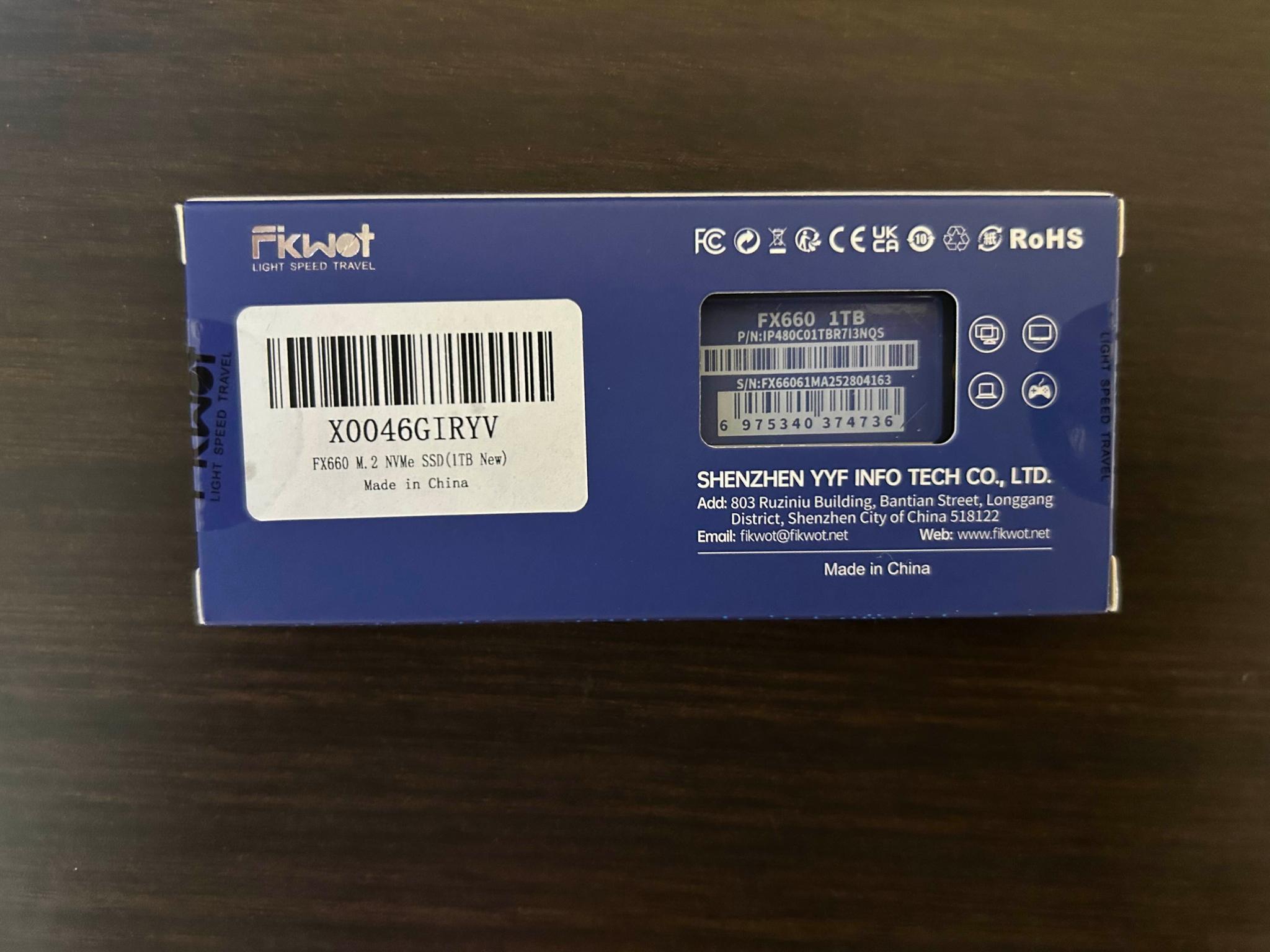 Fikwot FX660 1TB Gen 4x4 NVMe M.2 ssd
