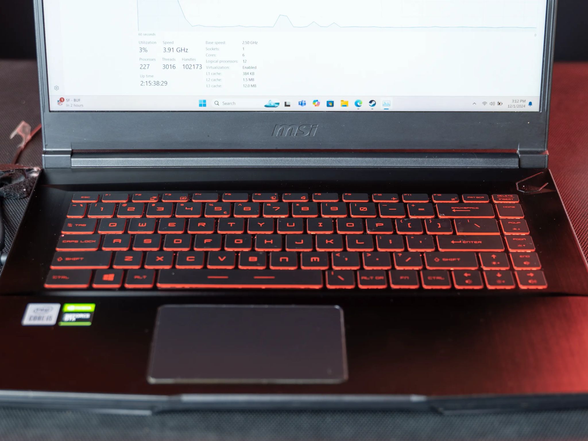 MSI GF63 Thin- GTX 1650- i5 10500H- 1TB M.2-16GB RAM 15.6"