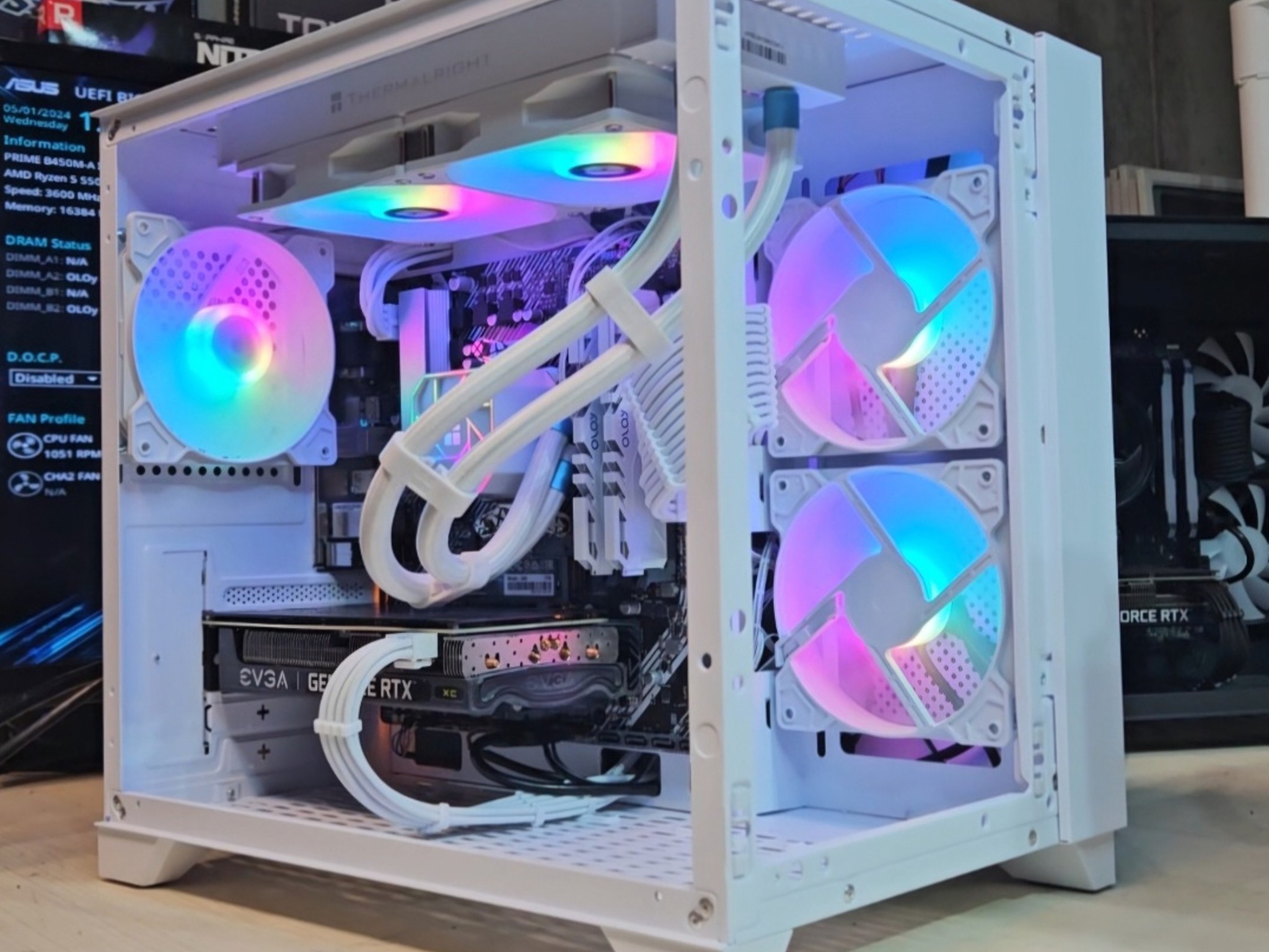 "Whiteout" Watercooled RTX 3060Ti / R5 5500 Gaming PC!