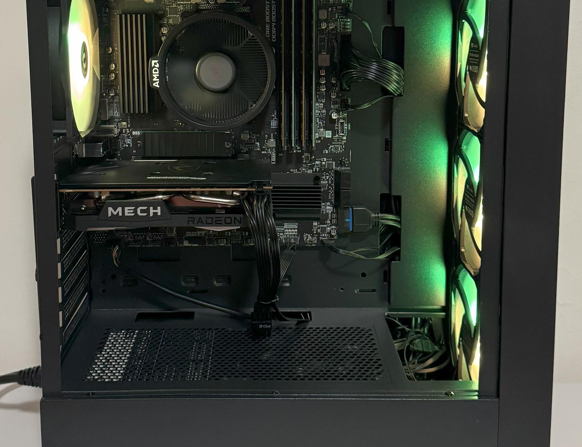 AMD Ryzen 5 5600GT Gaming PC Radeon RX 6500 XT MSI B550 32GB DDR4 1TB NVMe SSD Thermaltake ARGB Case