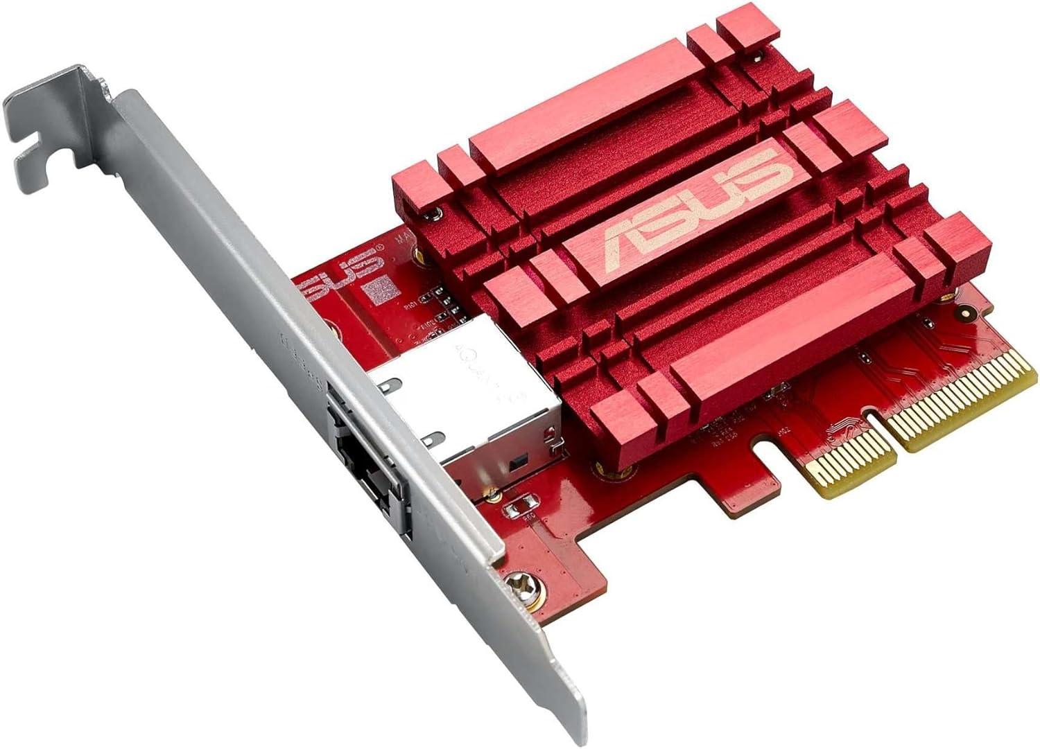 10G Network Adapter ASUS XG-C100C PCI-E x4 Card with Single RJ-45 Port
