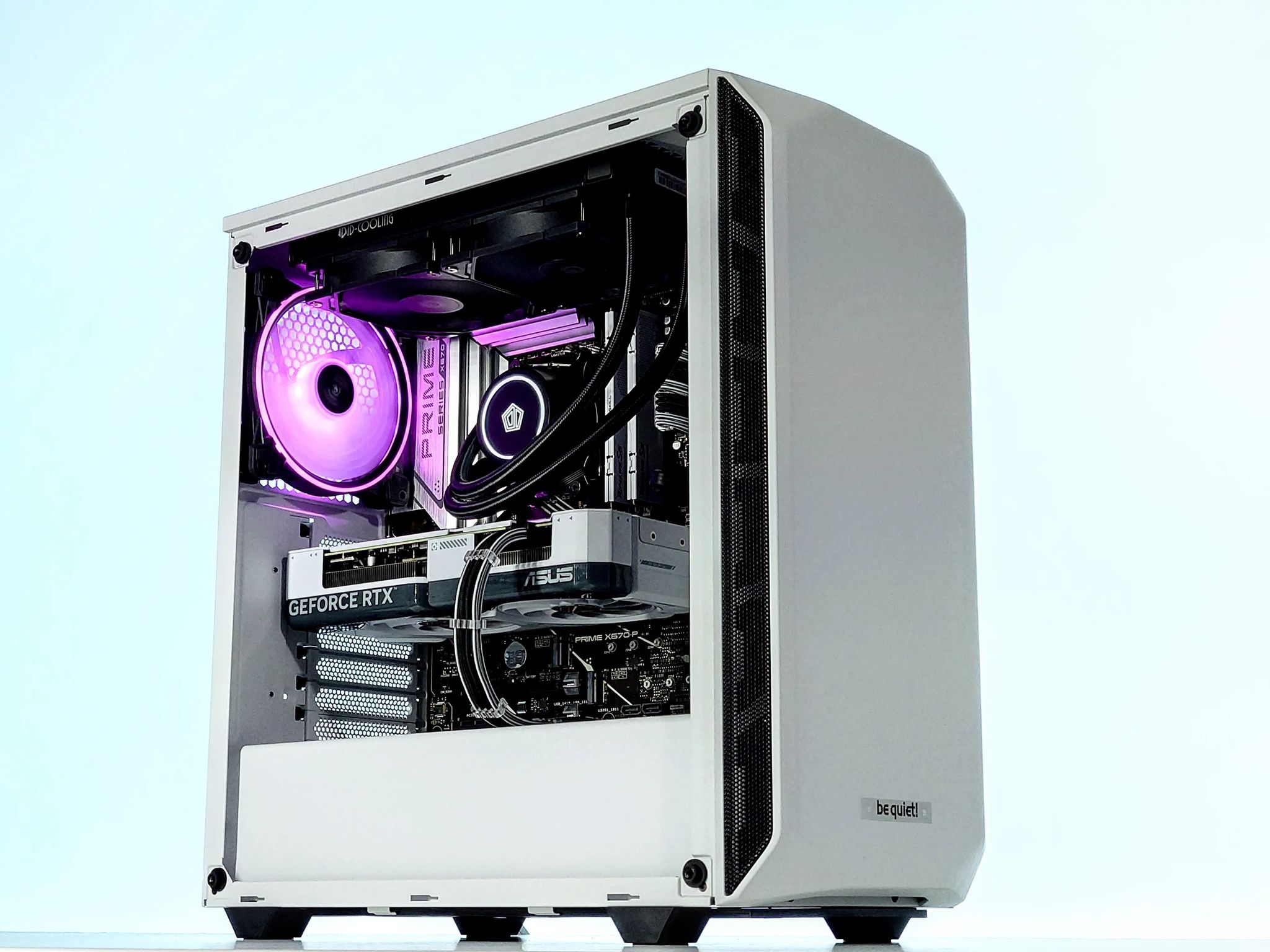 🤍🩷Liquid Cooled Gaming PC🏁Nvidia RTX 4060 8GB🏁AMD Ryzen 5 7500F🏁32GB DDR5 Ram🏁1TB NVME SSD