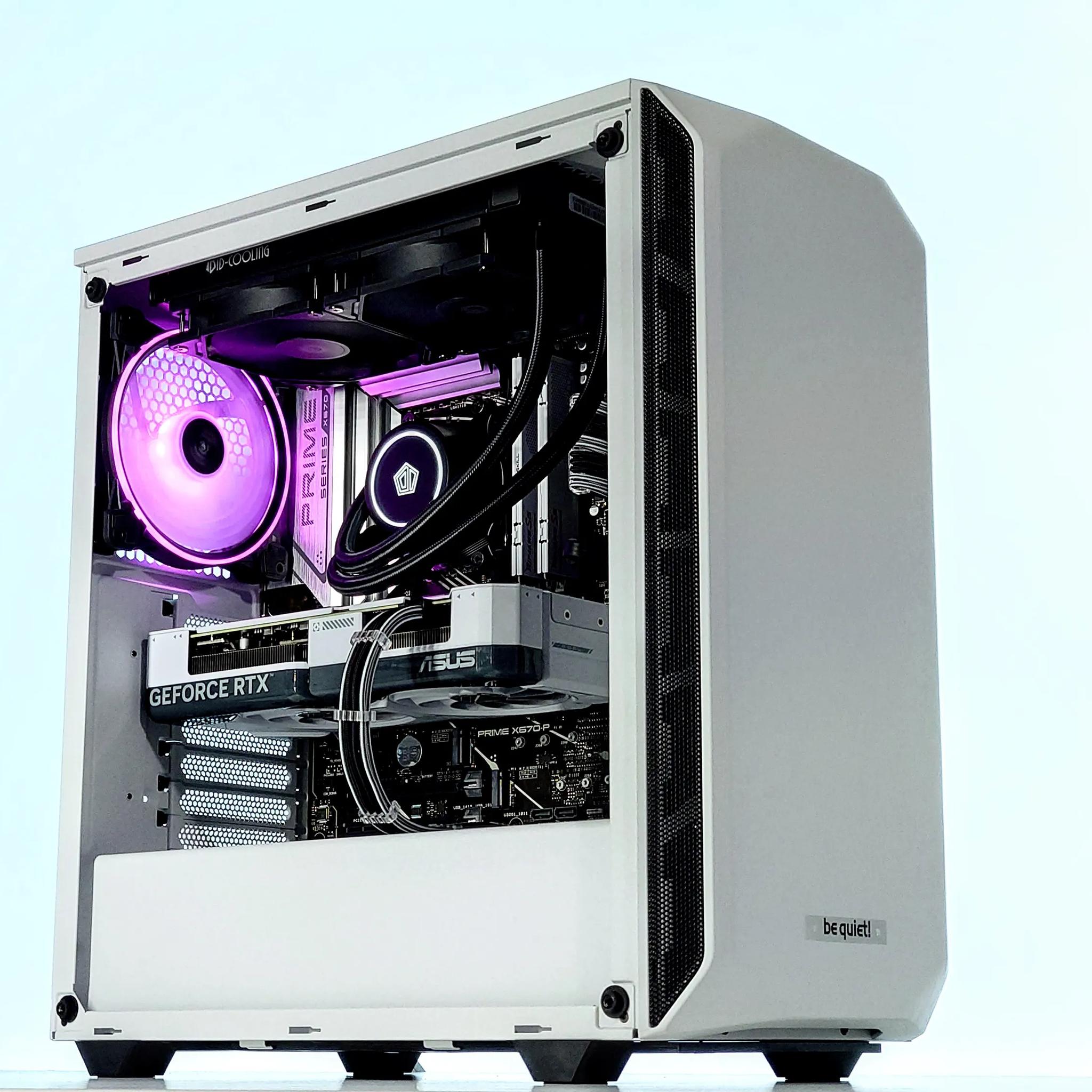 🤍🩷Liquid Cooled Gaming PC🏁Nvidia RTX 4060 8GB🏁AMD Ryzen 5 7500F🏁32GB DDR5 Ram🏁1TB NVME SSD