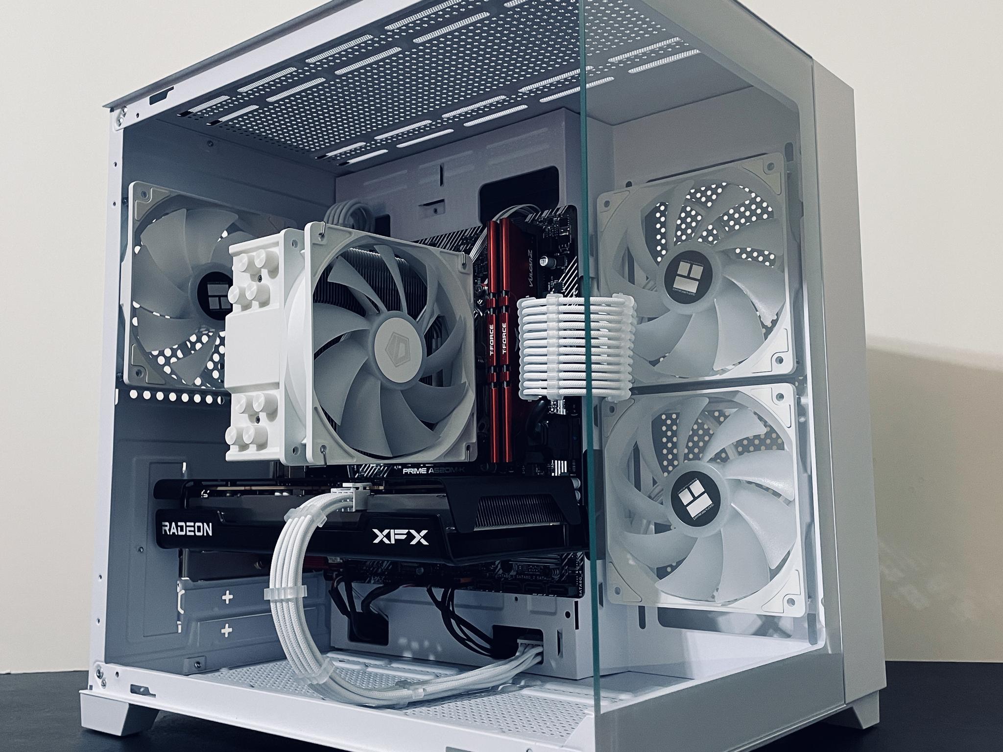 ❄️White Gaming PC w RGB - Ryzen 5 4500 ● 16GB RAM ● 1TB SSD - RX 6600 8GB ● Great Value 1080p