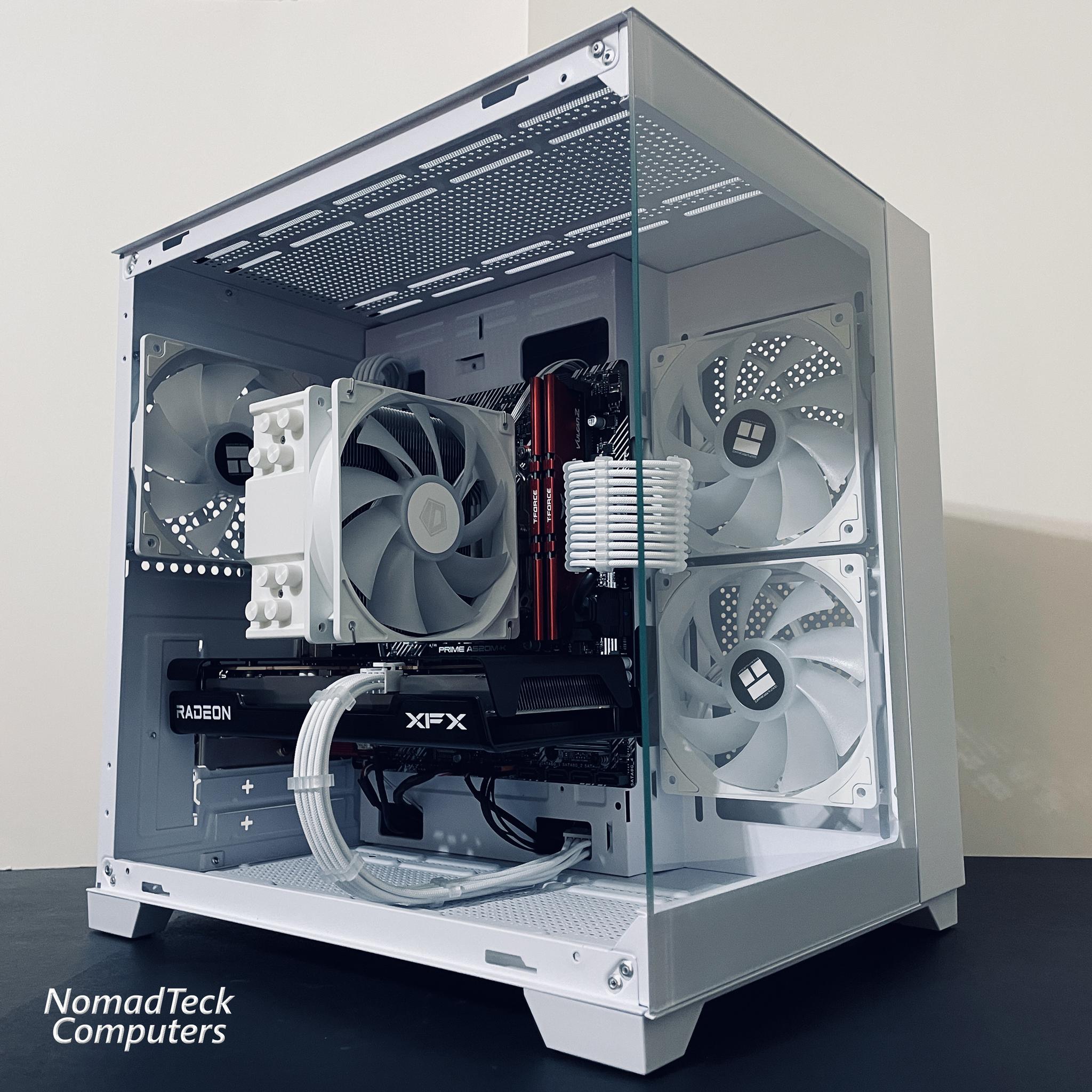 ❄️White Gaming PC w RGB - Ryzen 5 4500 ● 16GB RAM ● 1TB SSD - RX 6600 8GB ● Great Value 1080p