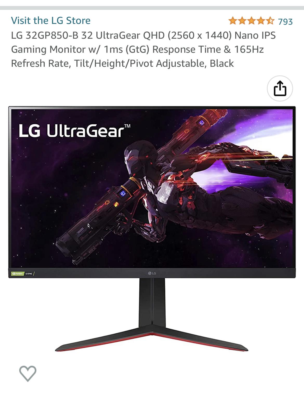 LG 32GP850-B, black, like new