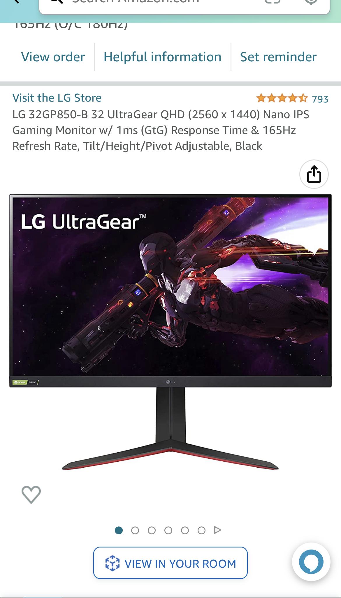 LG 32GP850-B, black, like new