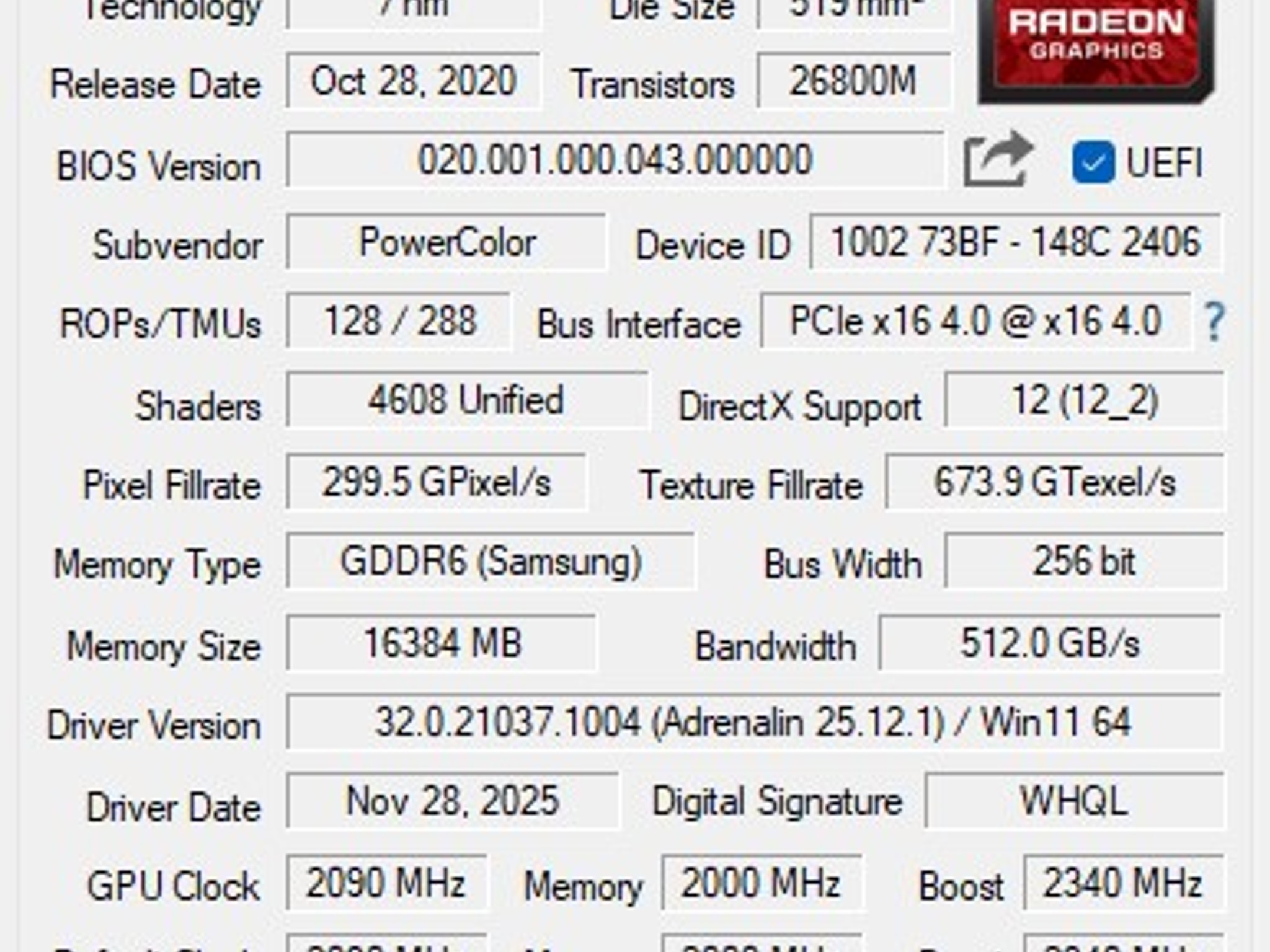 PowerColor Red Devil OC Radeon RX 6800 XT
