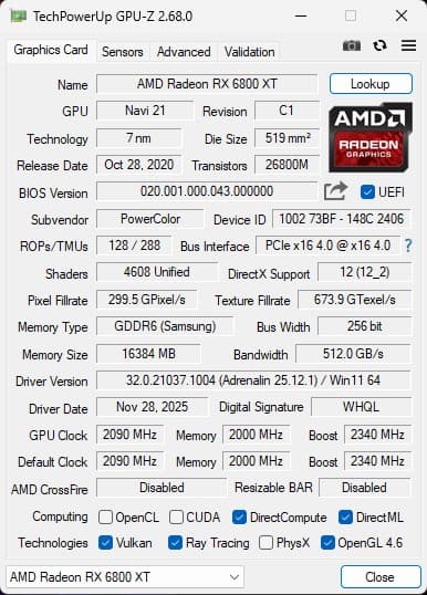PowerColor Red Devil OC Radeon RX 6800 XT