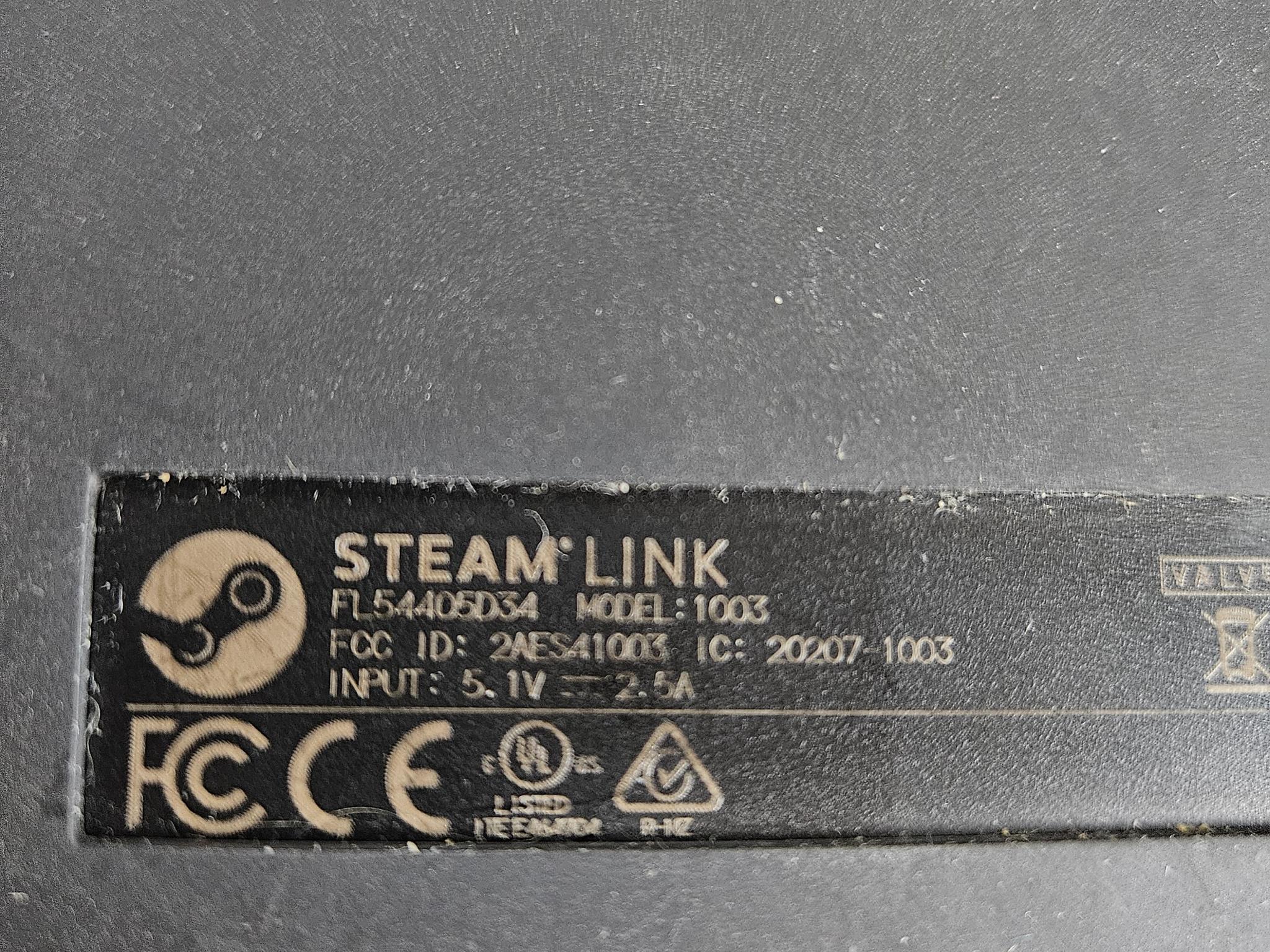 VALVE STEAM Link Wireless Streaming Device Model 1003 with Power Supply (No Box)