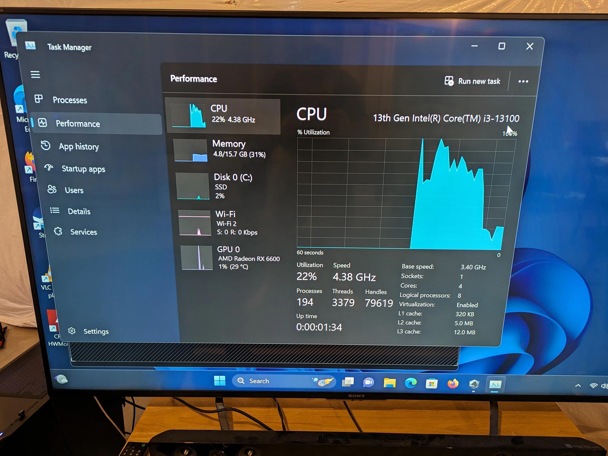 Entry Level RGB Budget Gaming PC - Brand New - Intel i3 13100 / Radeon RX6600 / 16GB RAM / 1TB SSD