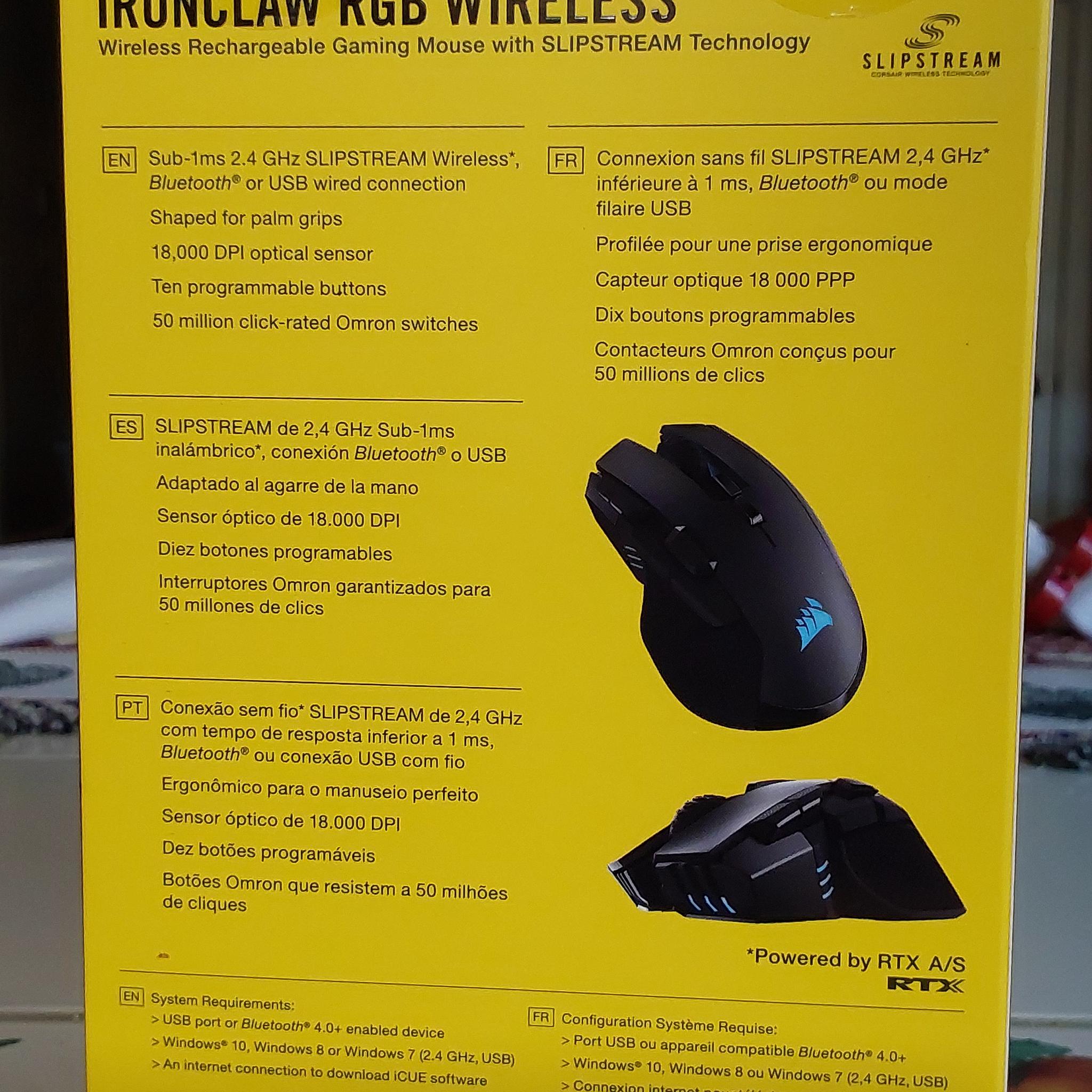 Corsair IRONCLAW Wireless RBG Gaming Mouse (NEW)