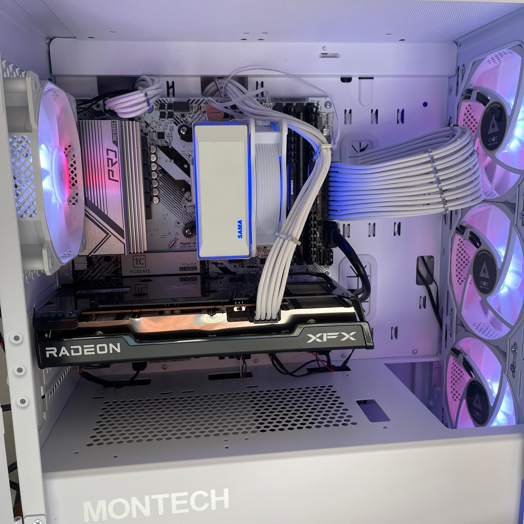 🥶 ALL WHITE 1080p Streaming/Gaming PC | RX 6600, Ryzen 5 3600, 1TB SSD 🥶