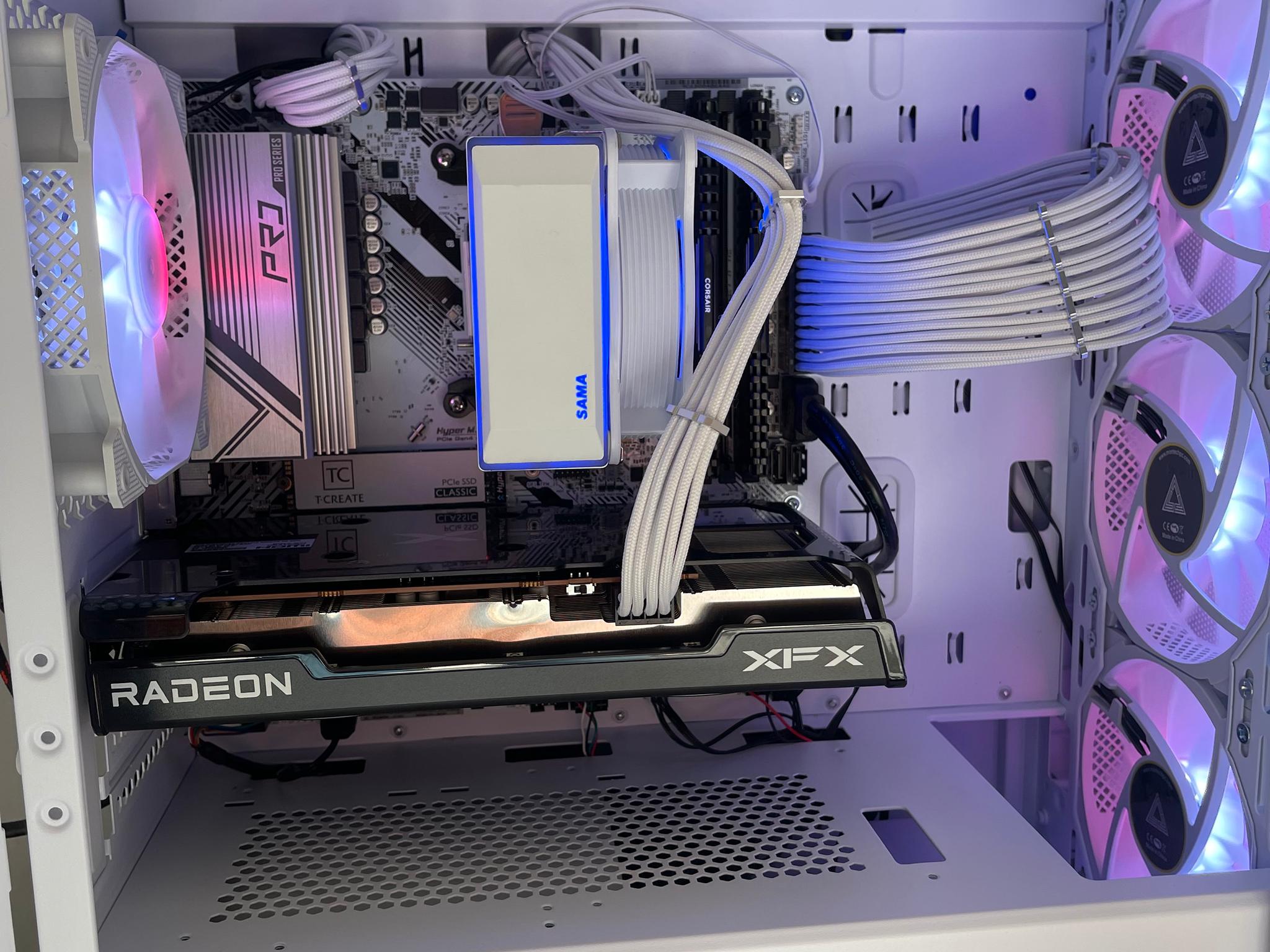 🥶 ALL WHITE 1080p Streaming/Gaming PC | RX 6600, Ryzen 5 3600, 1TB SSD 🥶