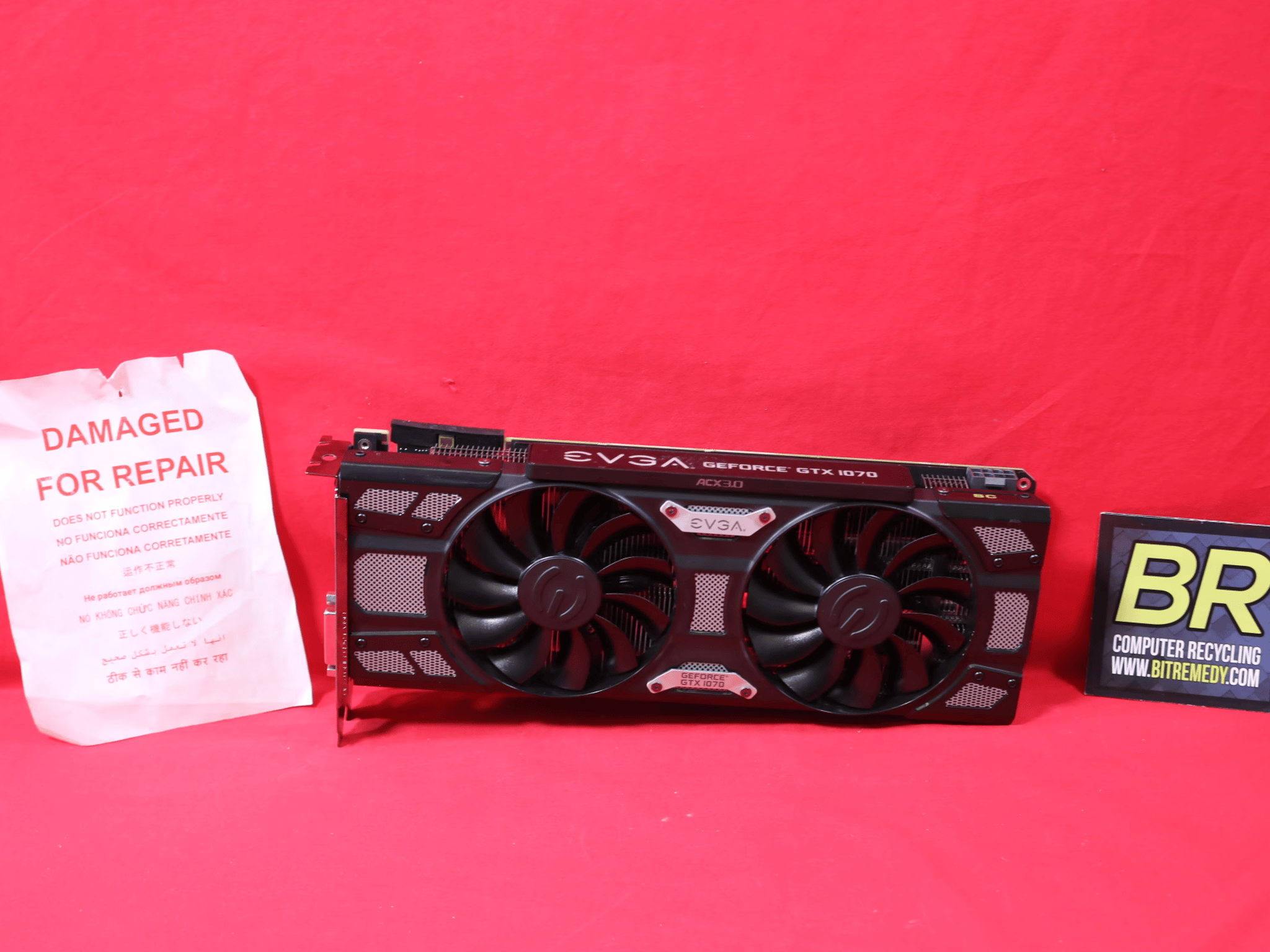 *AS IS/FOR REPAIR* EVGA GeForce GTX 1070 SC ACX Black Edition 8GB GDDR5 Desktop GPU 08G-P4-5173-KR