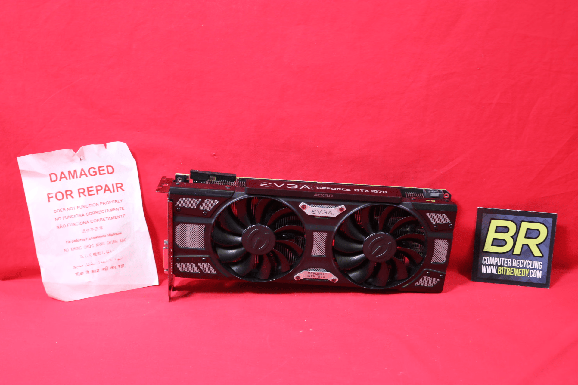 *AS IS/FOR REPAIR* EVGA GeForce GTX 1070 SC ACX Black Edition 8GB GDDR5 Desktop GPU 08G-P4-5173-KR