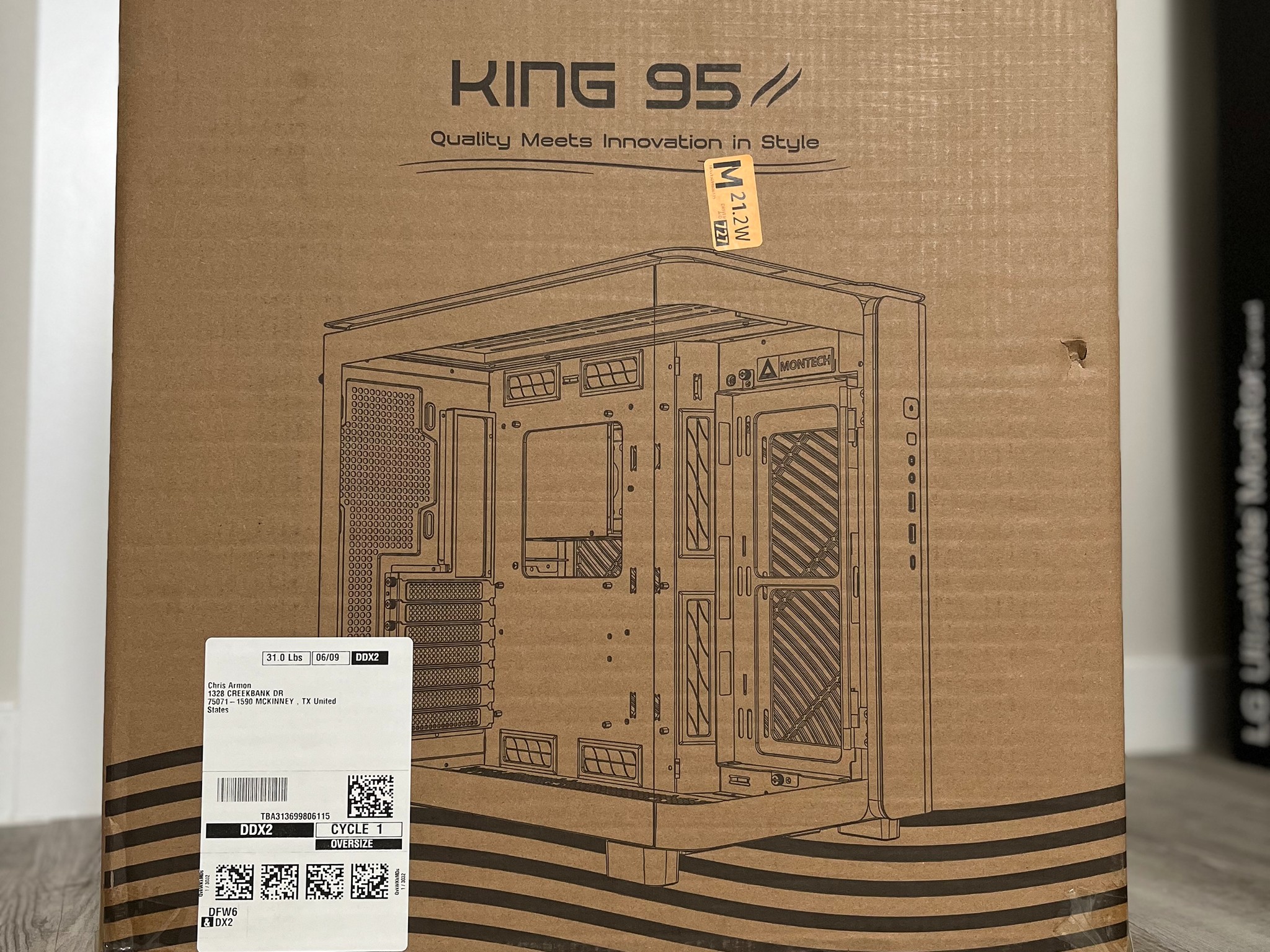 **SUMMER SALE** MONTECH KING 95 DUAL-CHAMBER ATX MID-TOWER PC CASE (WHITE) GREAT CONDITION