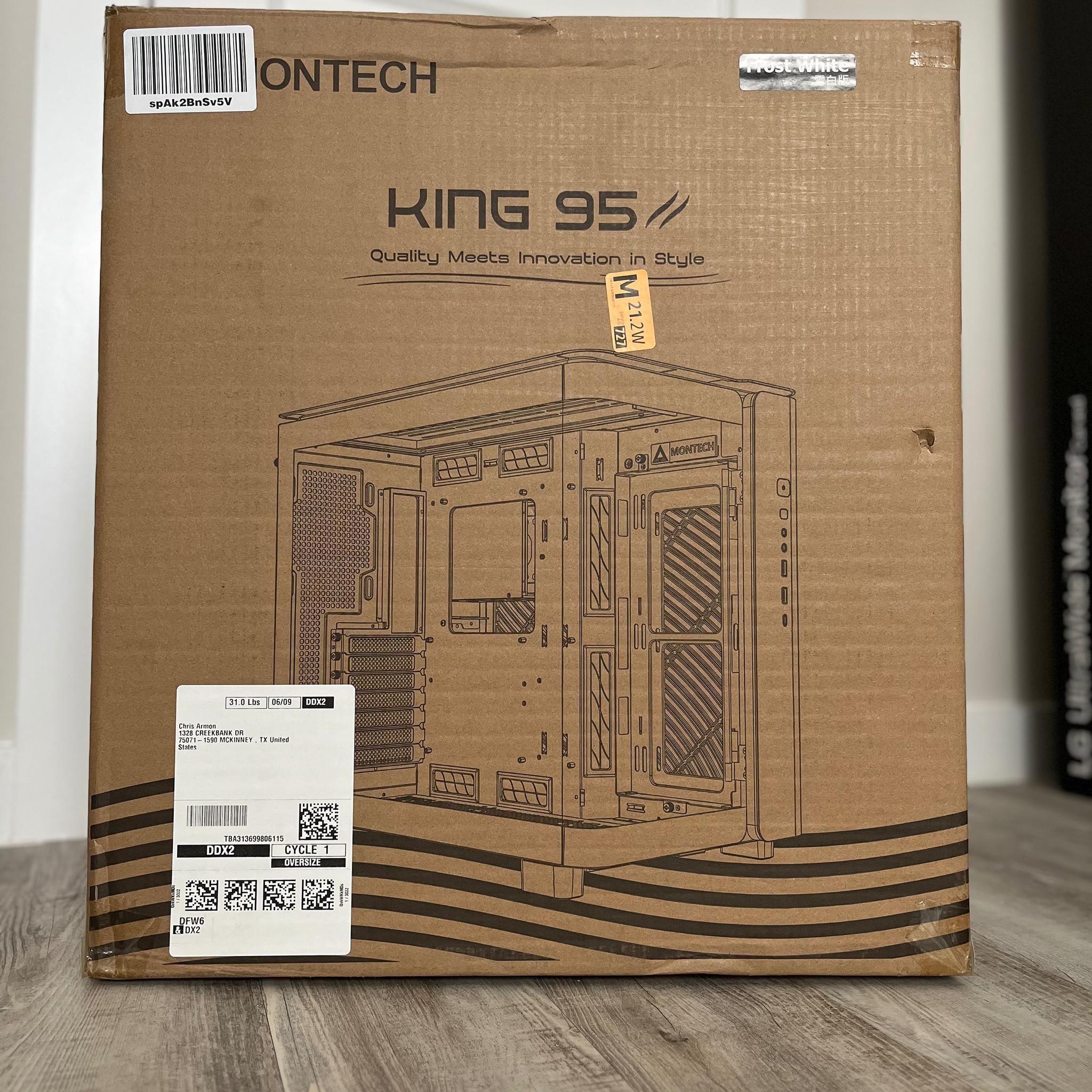 **SUMMER SALE** MONTECH KING 95 DUAL-CHAMBER ATX MID-TOWER PC CASE (WHITE) GREAT CONDITION