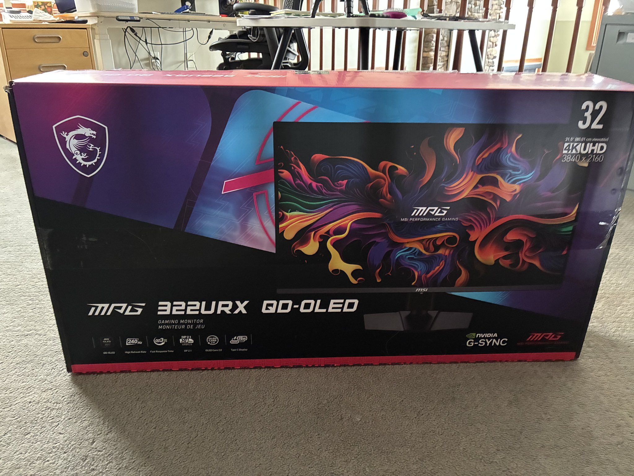 MPG 322URX QD-OLED monitor - 32 Inch, 4K, 240Hz