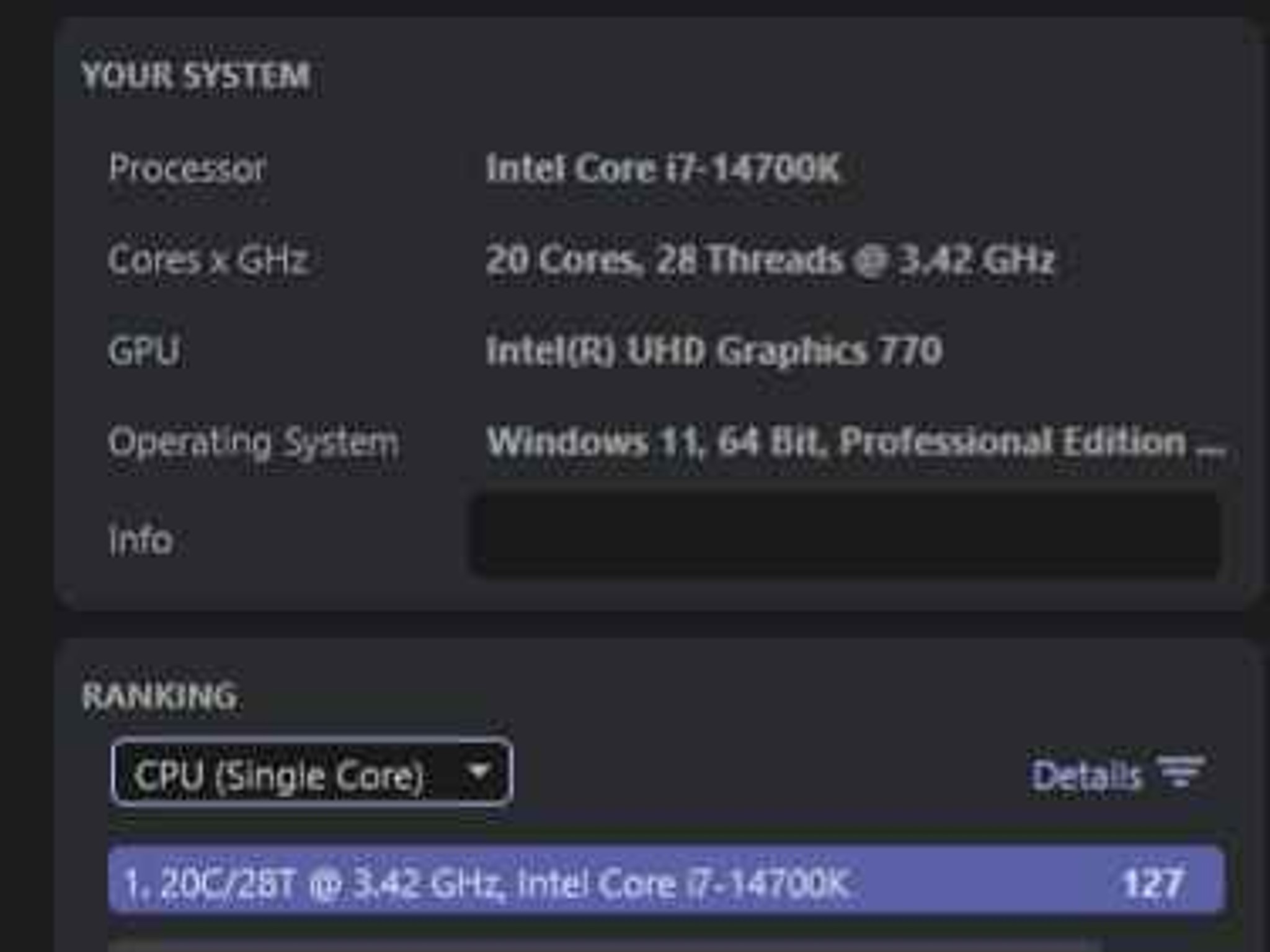 Intel Core i7-14700K