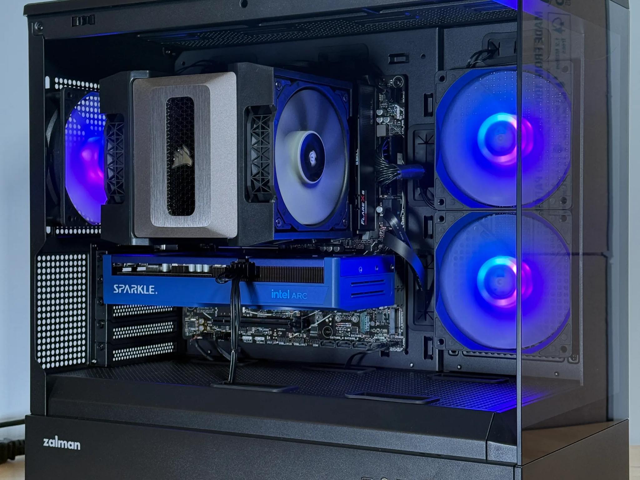Intel Arc b570 Ryzen 7600 Gaming PC