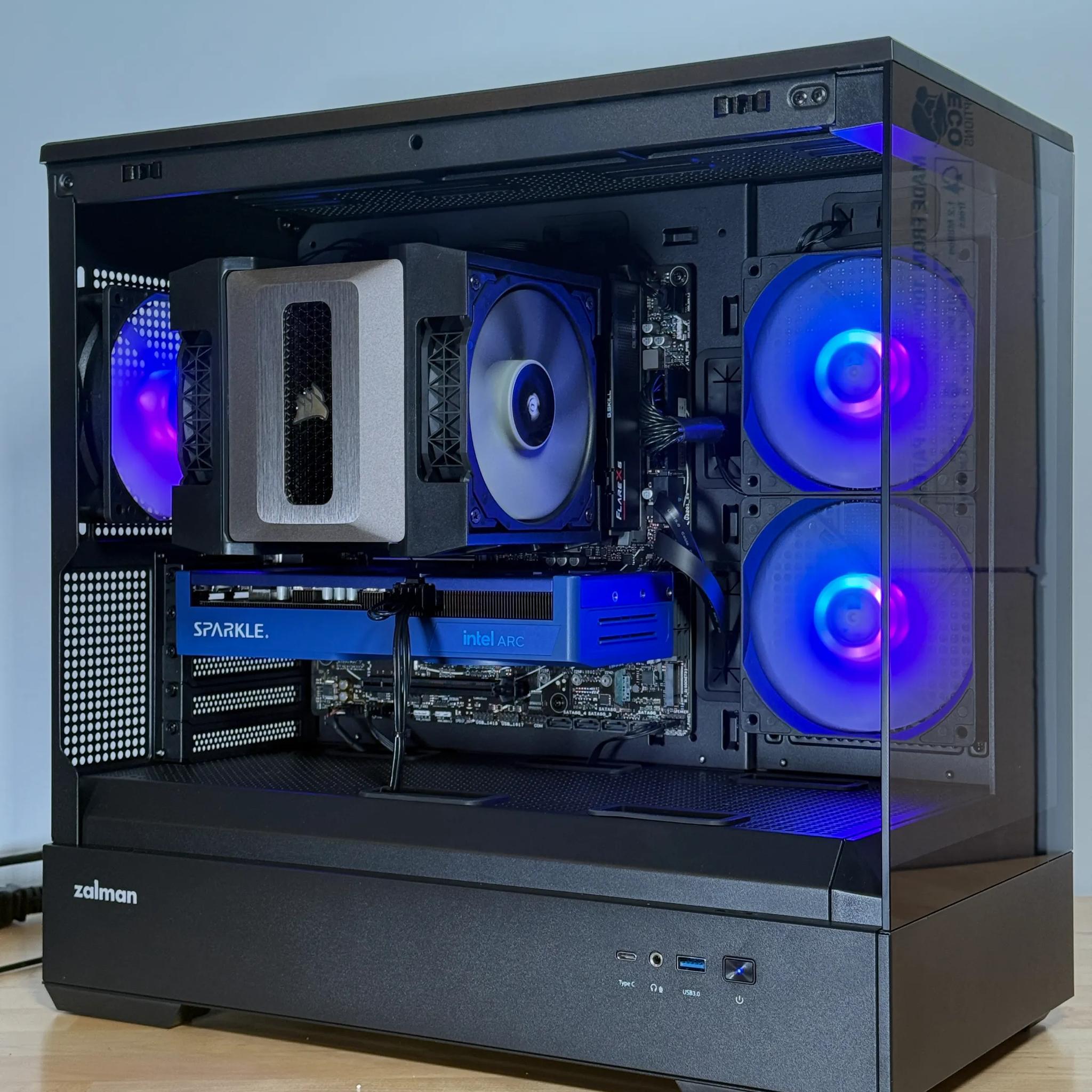 Intel Arc b570 Ryzen 7600 Gaming PC