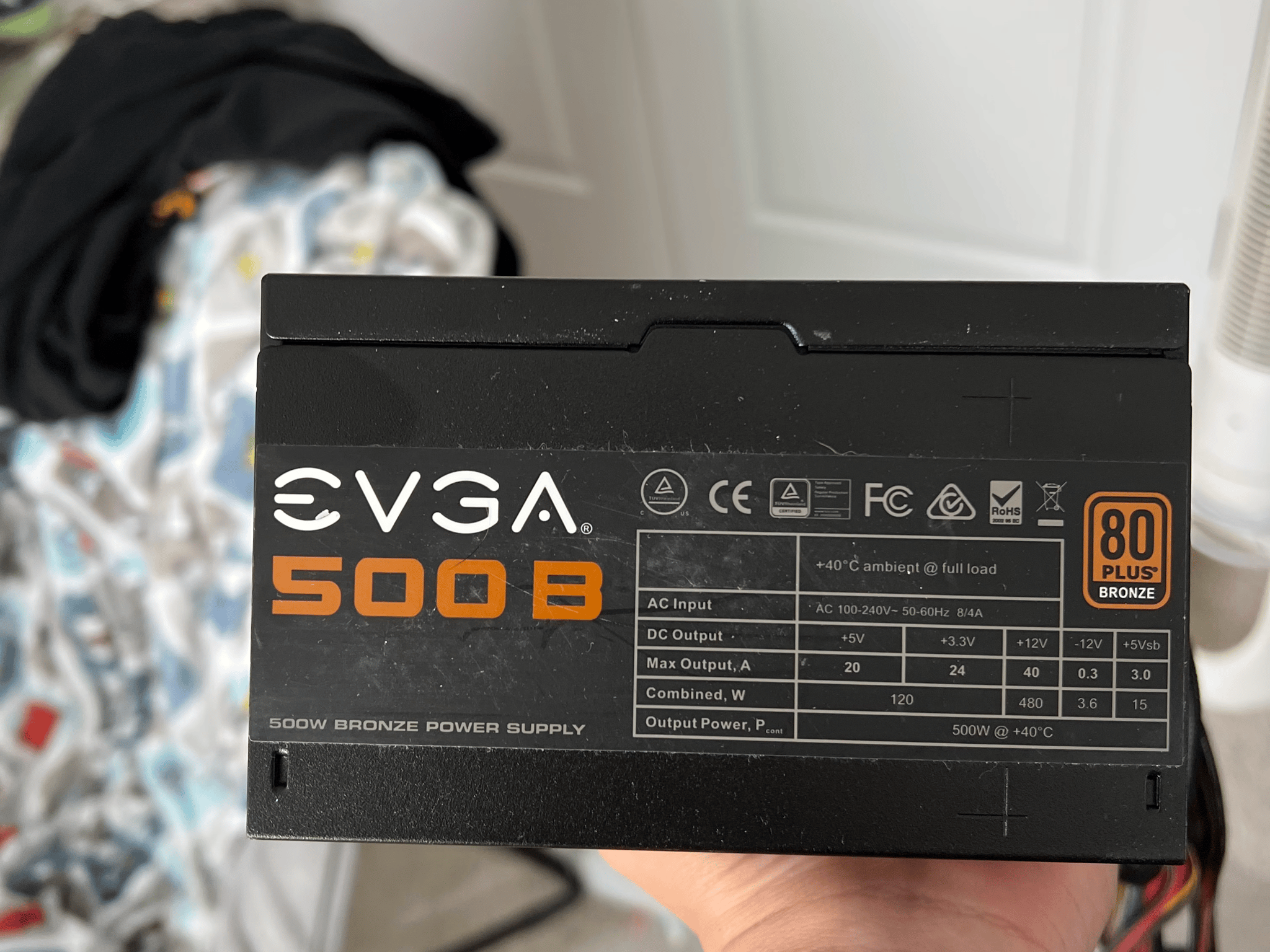 EVGA 500B 500W 80+ Bronze Non-Modular Power Supply