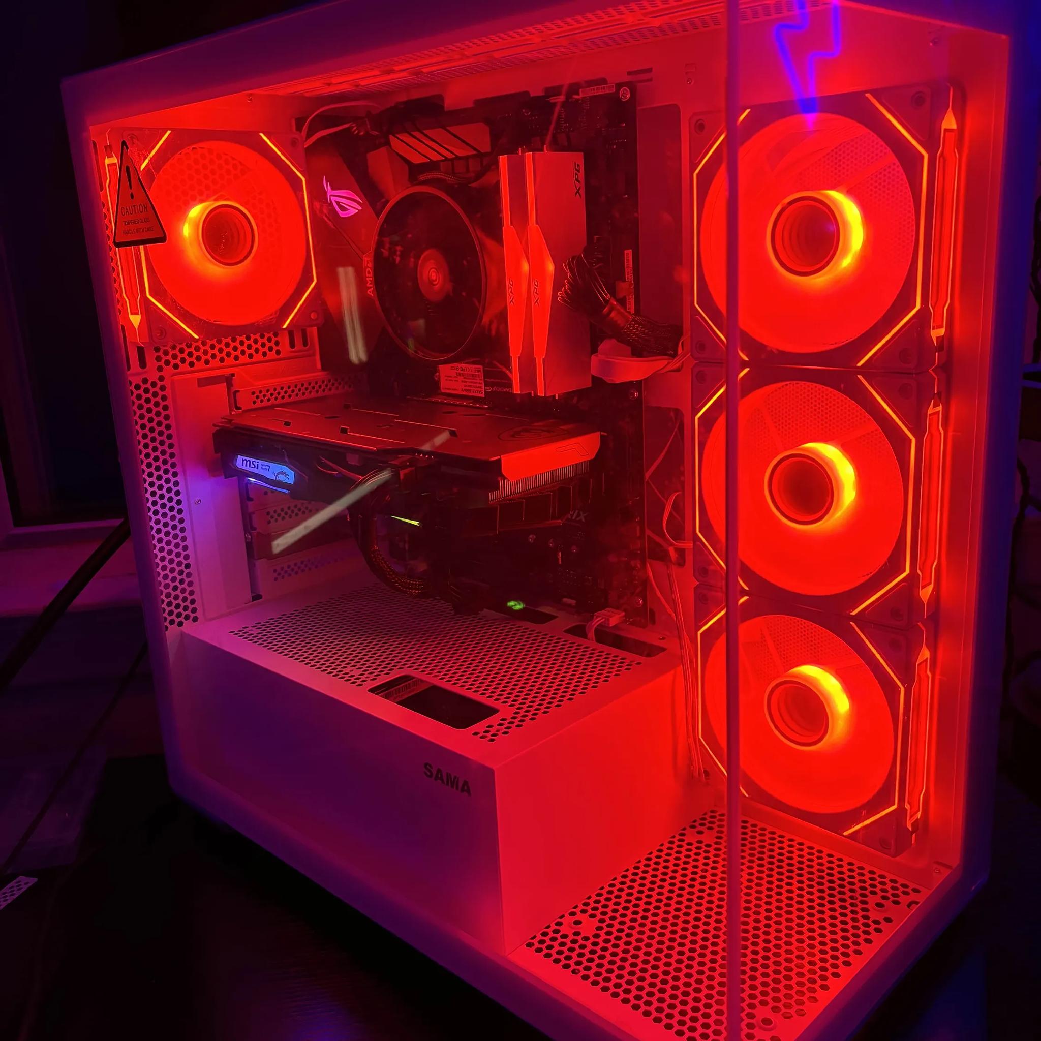 GAMING PC RYZEN 5 16GB NVIDIA GTX 1660 Super RGB Lighting RGB Fans Computer
