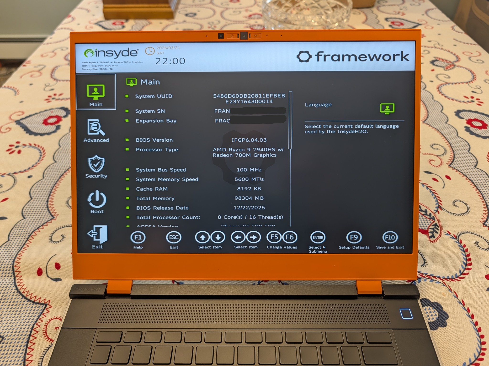Framework 16 - AMD Ryzen 9 7940HS, 96 GiB RAM