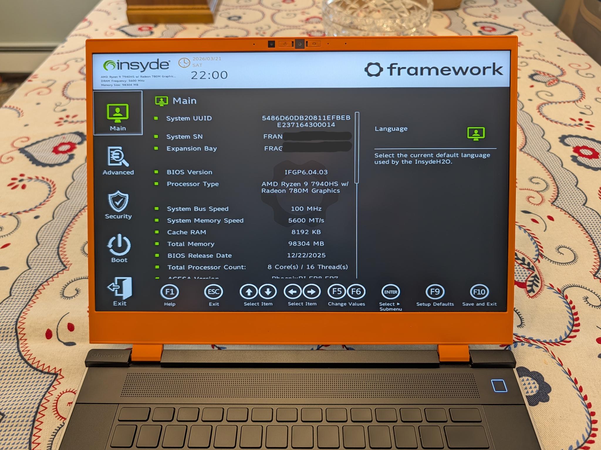 Framework 16 - AMD Ryzen 9 7940HS, 96 GiB RAM