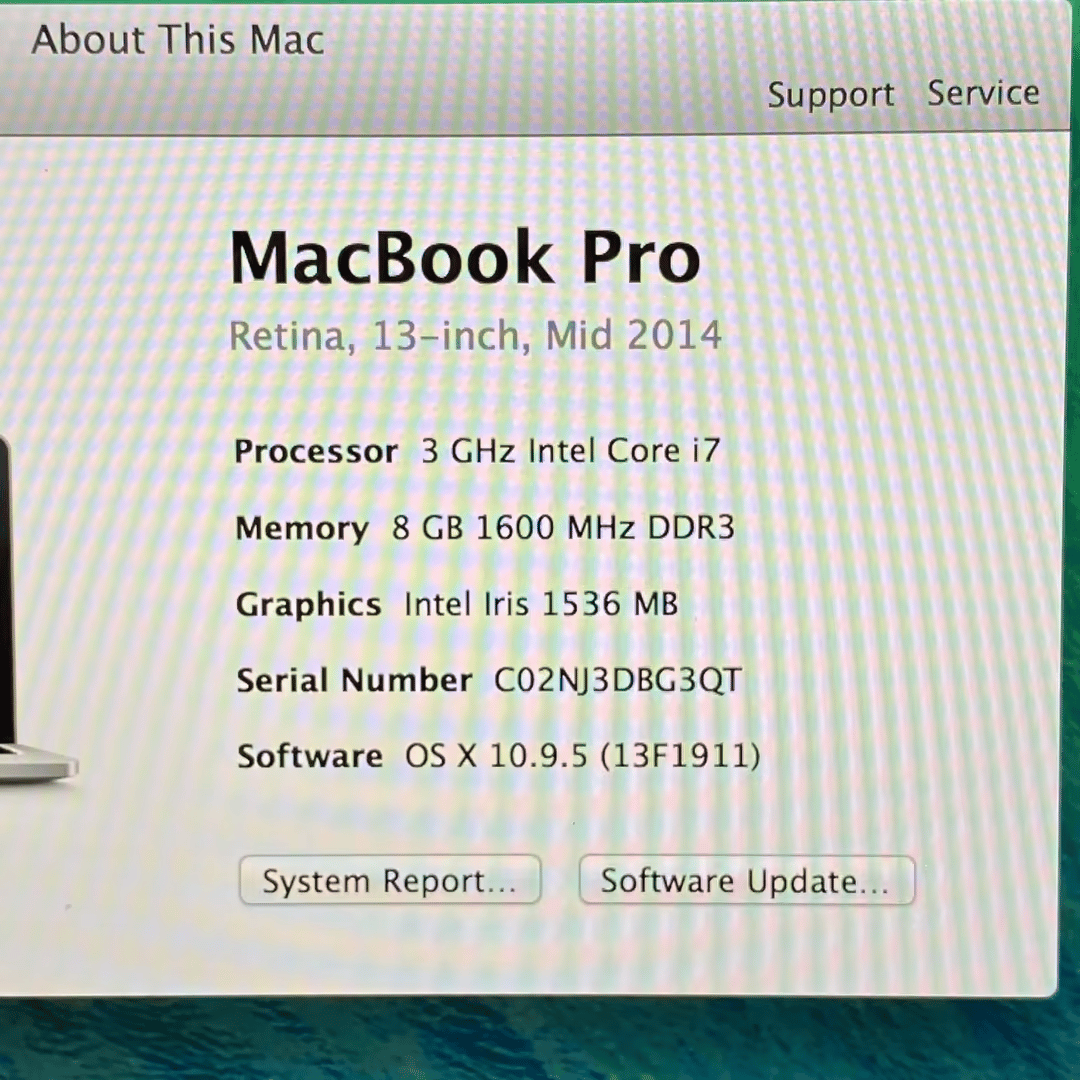 Apple MacBook Pro 13 - Retina, Mid-2014 Core i7 - 8GB RAM